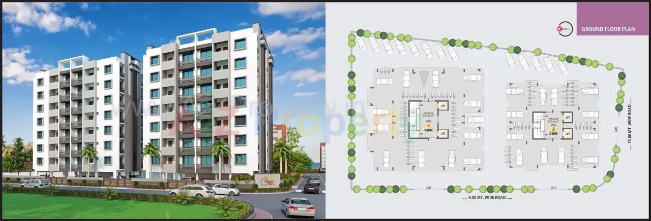 Layout of real estate project Akshar Parisar located at Junagadh, Junagadh, Gujarat