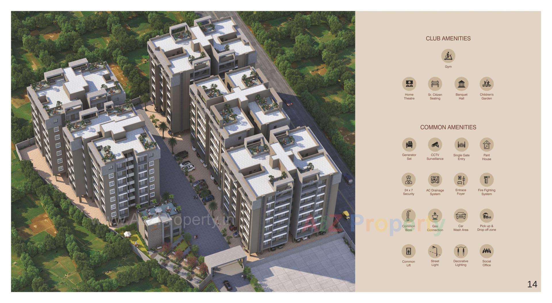 3D Elevation of real estate project Akshar Swarn Villa located at Zanzarda, Junagadh, Gujarat