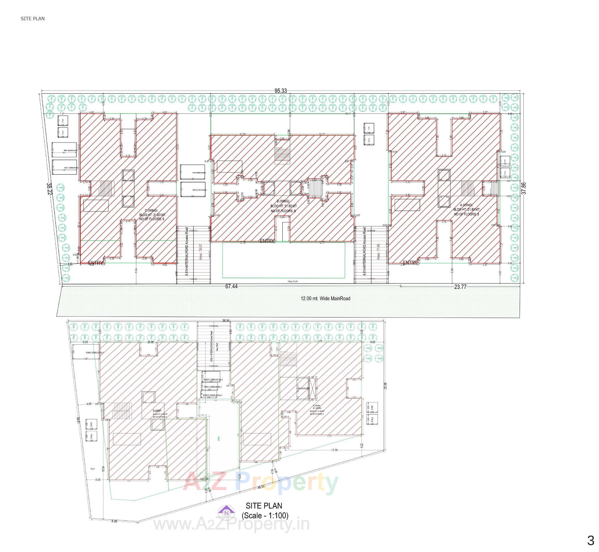 Layout of real estate project Akshar Swarn Villa located at Zanzarda, Junagadh, Gujarat