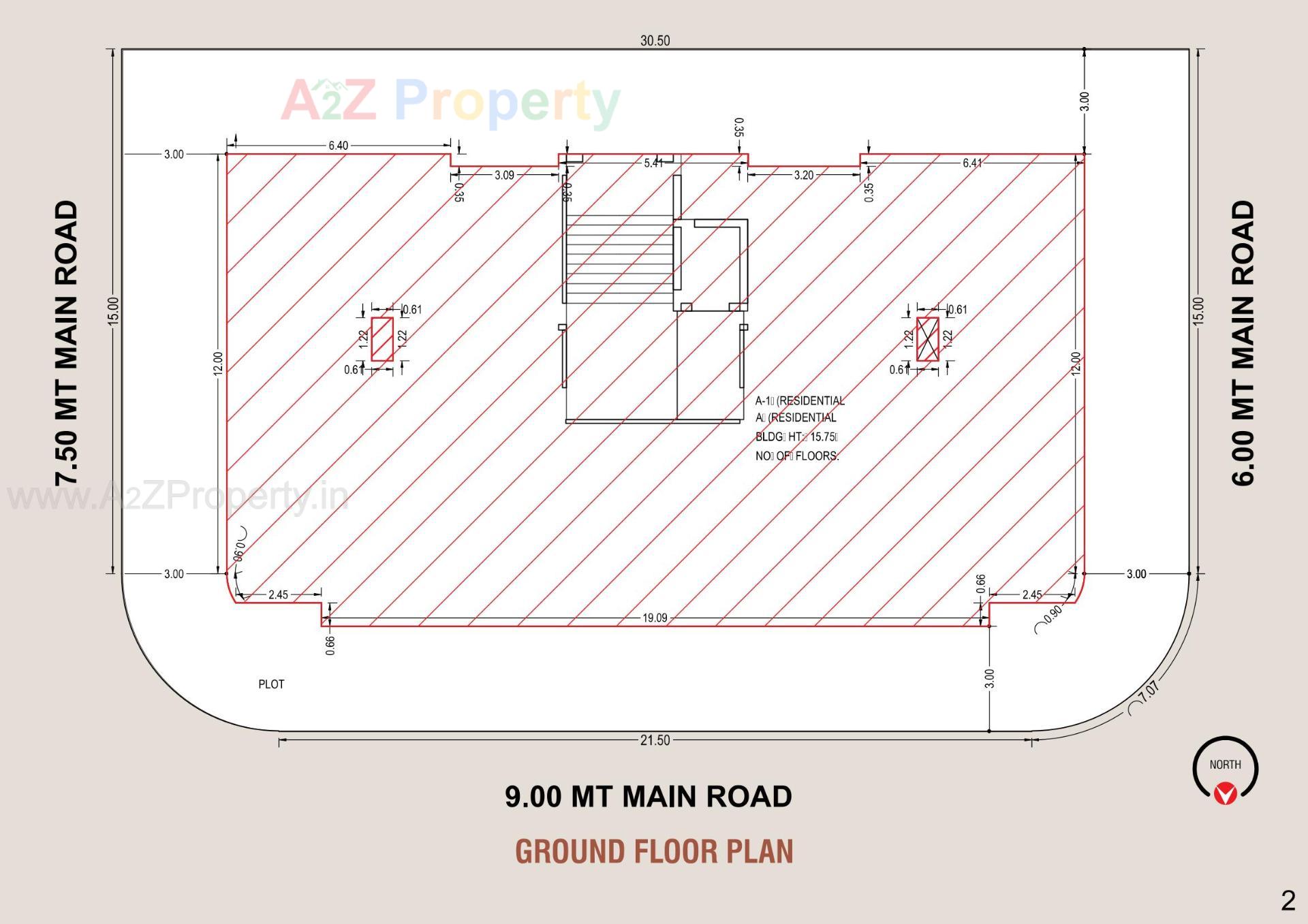 Layout of real estate project Akshardwar Apartment located at Zanzarda, Junagadh, Gujarat