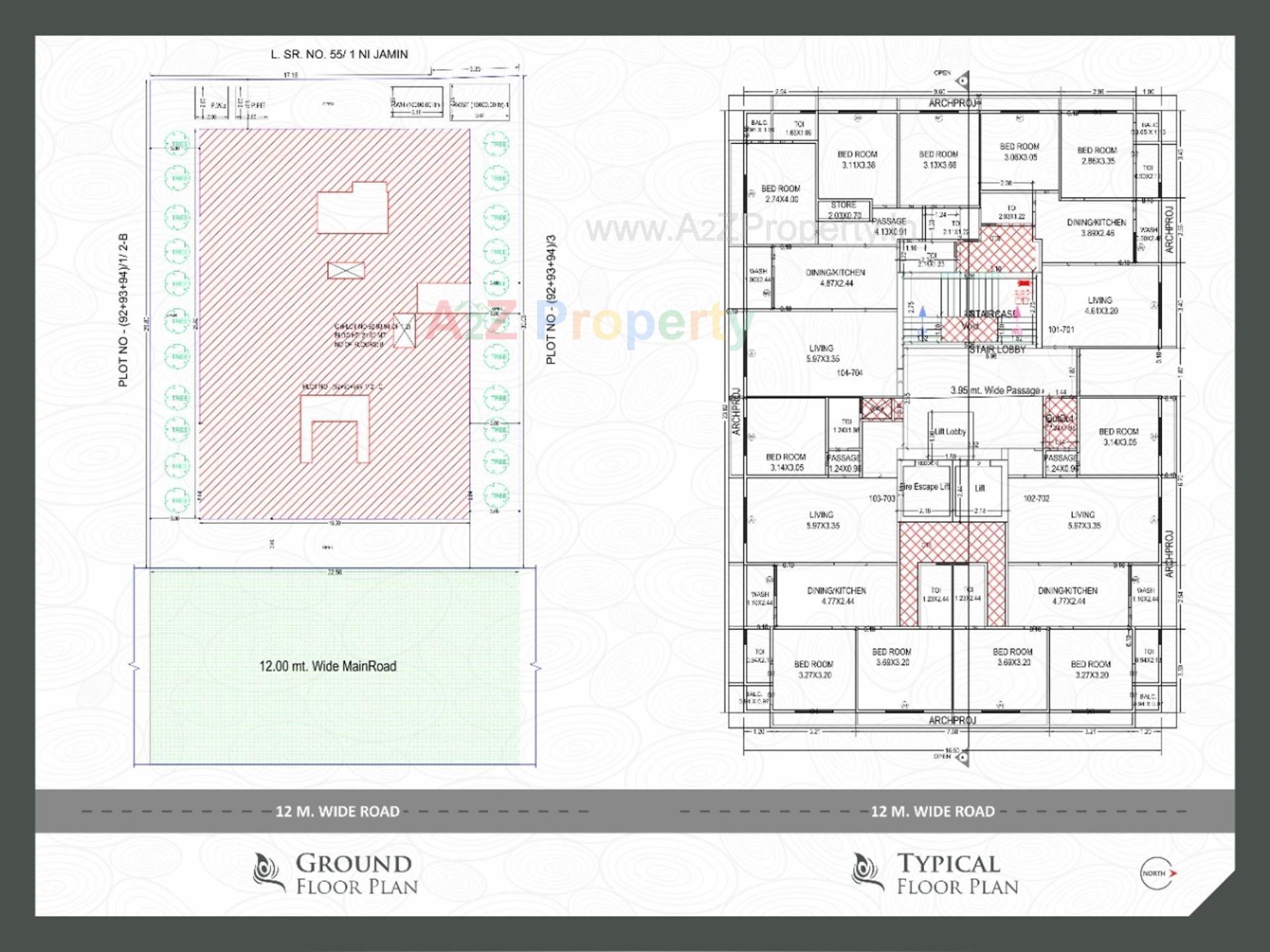 Layout of real estate project Apple Heights located at Timbavadi, Junagadh, Gujarat
