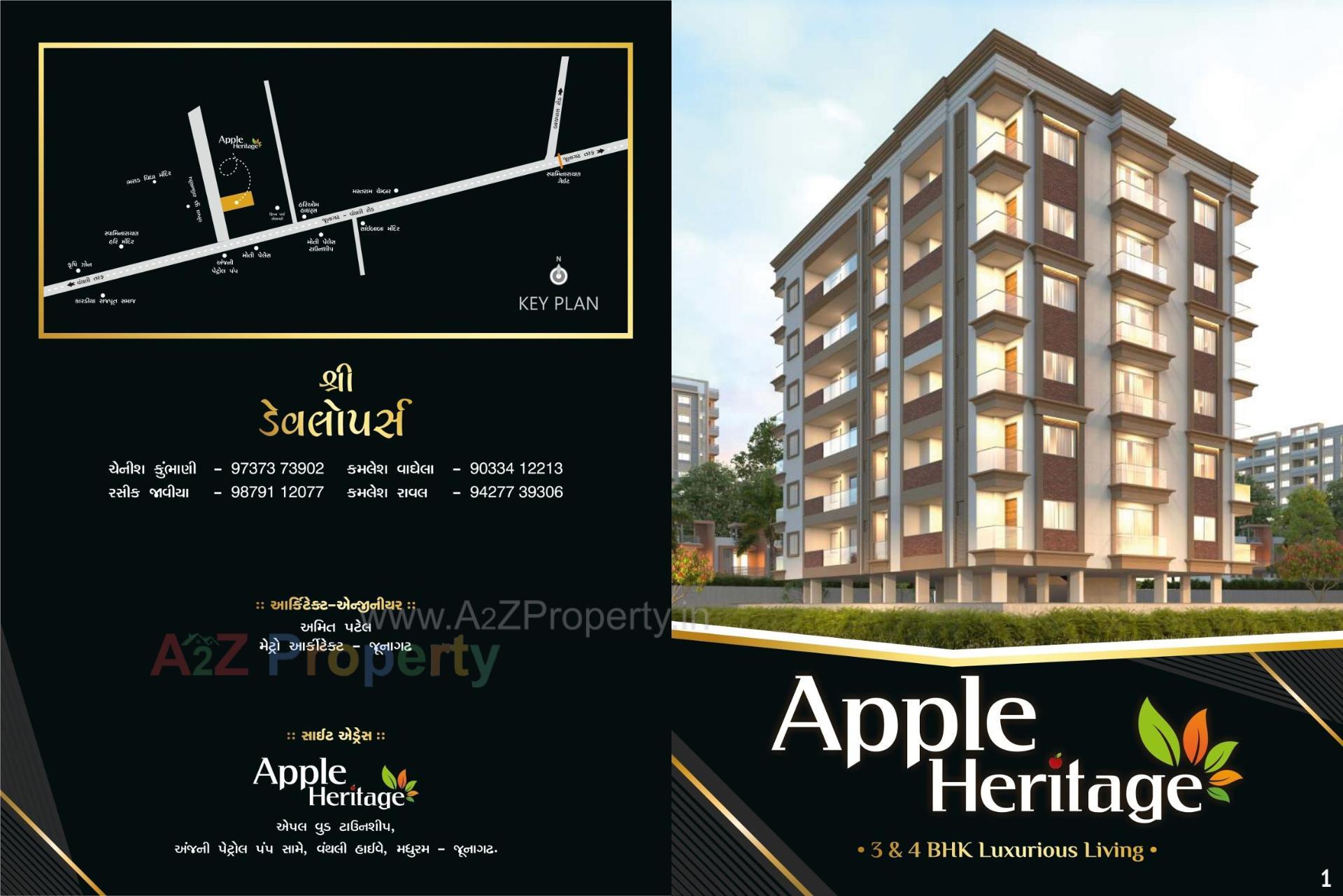  of real estate project Apple Heritage located at Timbavadi, Junagadh, Gujarat