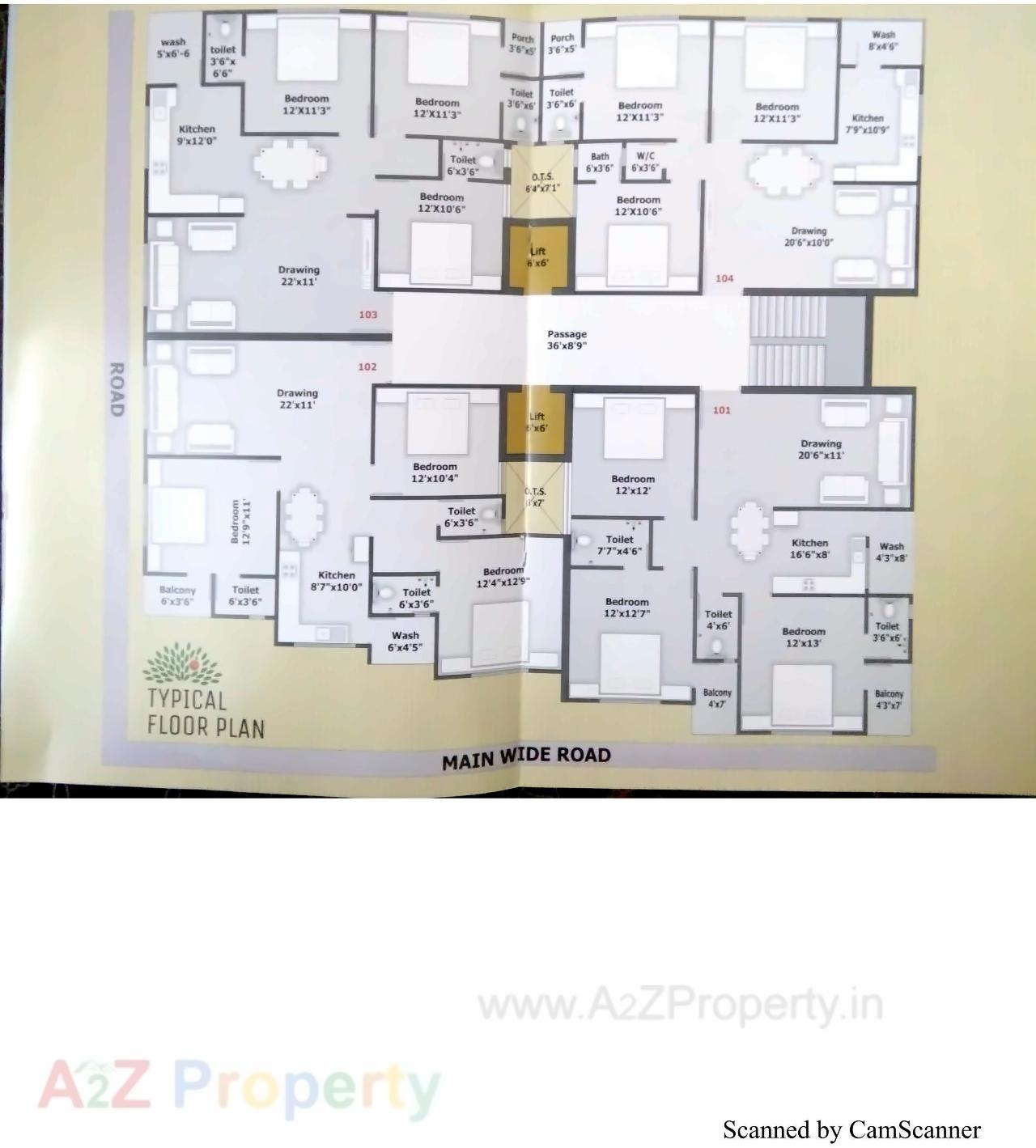 Layout of real estate project Apple Wood located at Junagadh, Junagadh, Gujarat