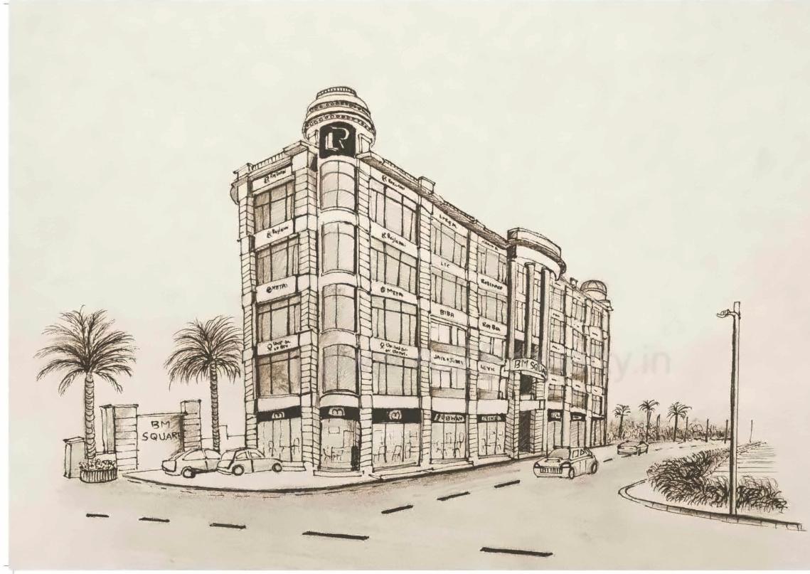 3D Elevation of real estate project Bm Square located at Junagadh, Junagadh, Gujarat