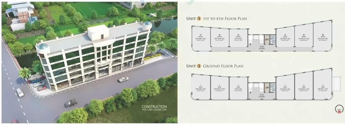 Layout of real estate project Bm Square located at Junagadh, Junagadh, Gujarat