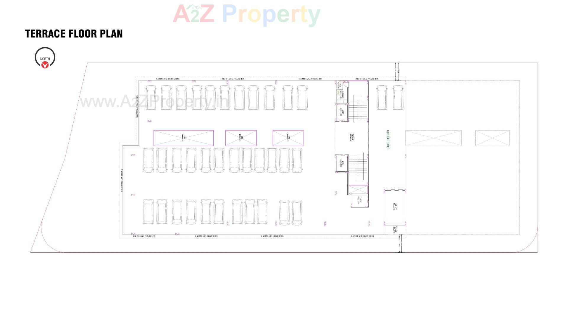 Layout of real estate project Central Plaza located at Timbawadi, Junagadh, Gujarat