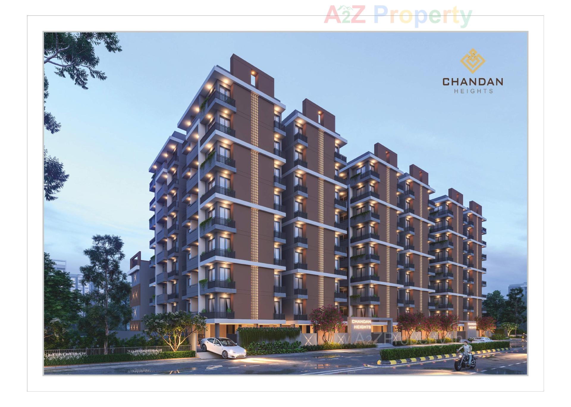 3D Elevation of real estate project Chandan Infinity Chandan Heights located at Shapur, Junagadh, Gujarat
