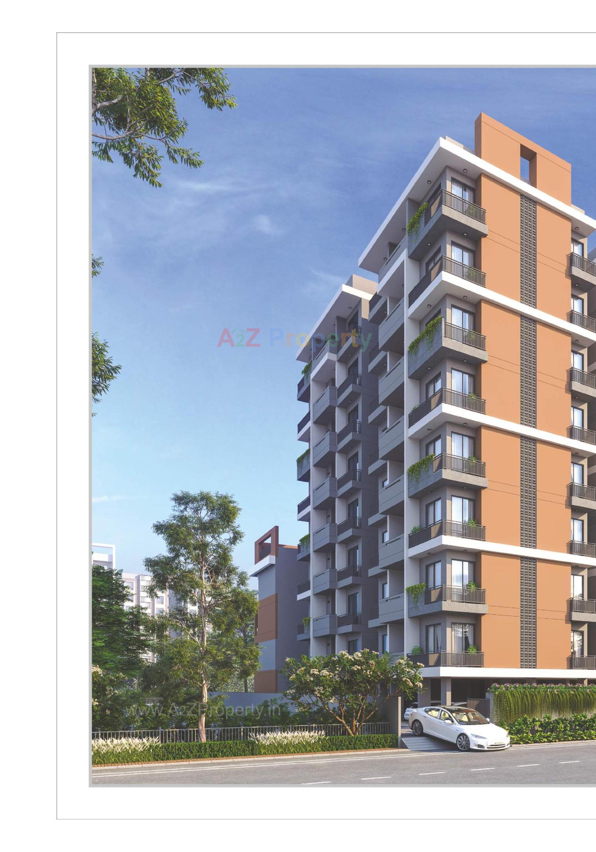 3D Elevation of real estate project Chandan Infinity Chandan Heights located at Shapur, Junagadh, Gujarat