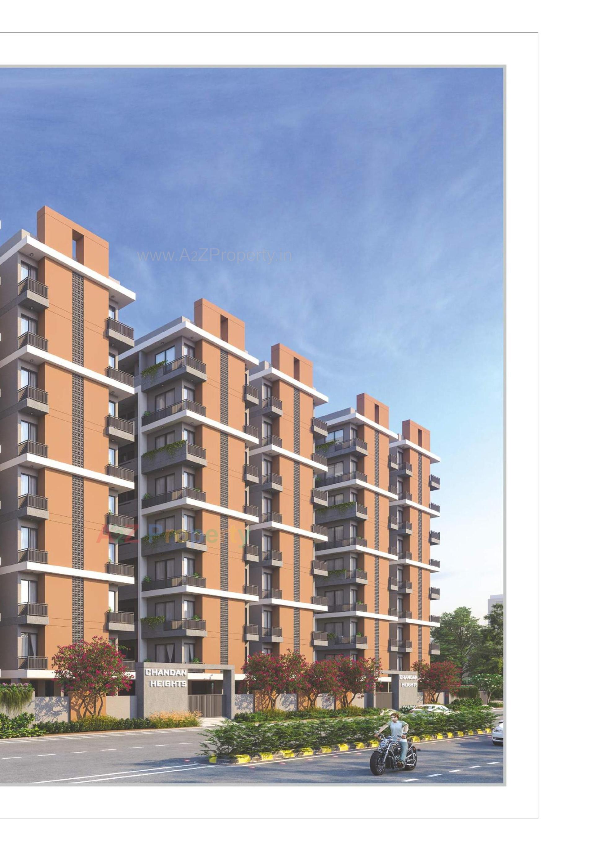 3D Elevation of real estate project Chandan Infinity Chandan Heights located at Shapur, Junagadh, Gujarat