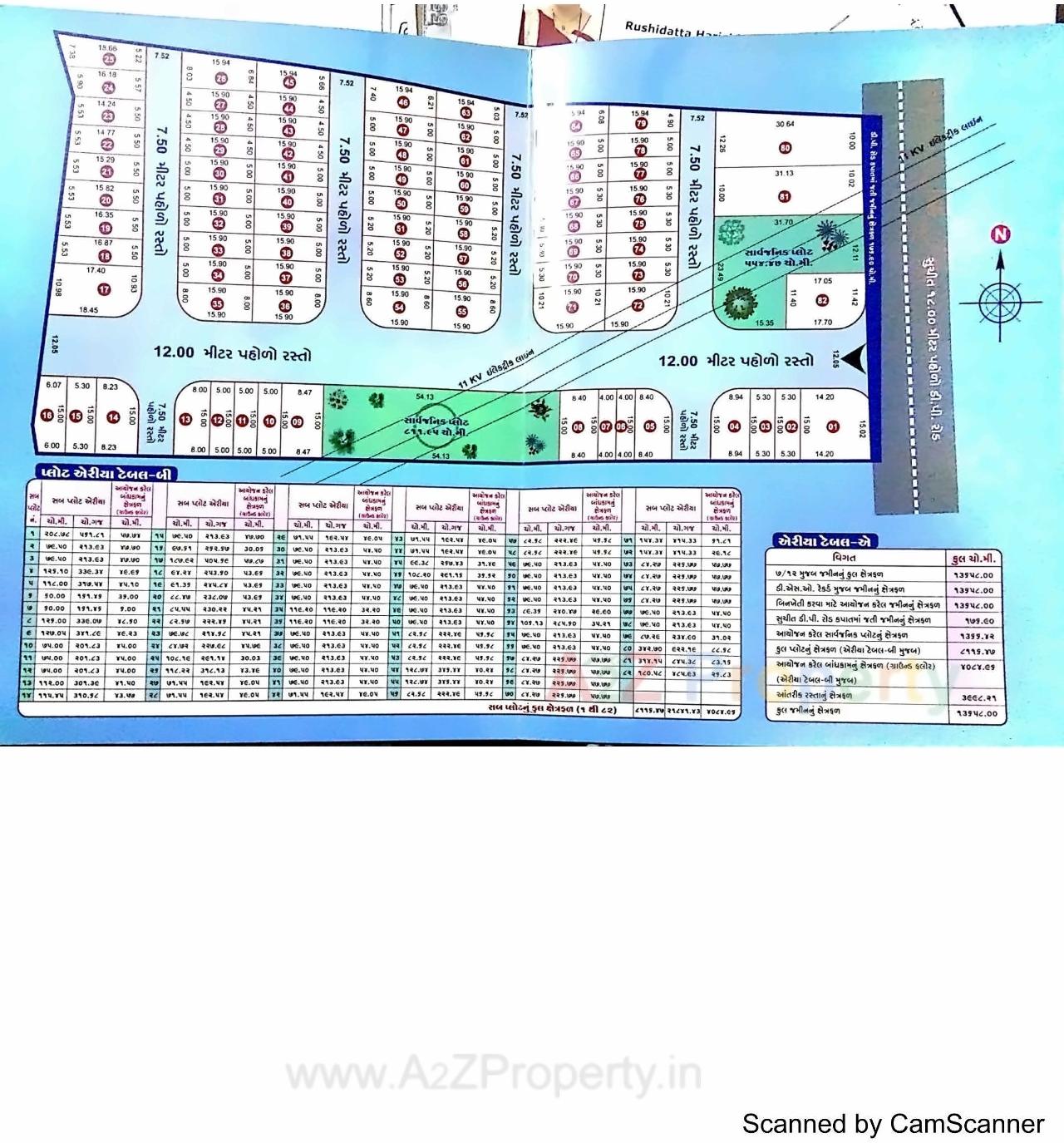 Layout of real estate project Chitrakut located at Keshod, Junagadh, Gujarat