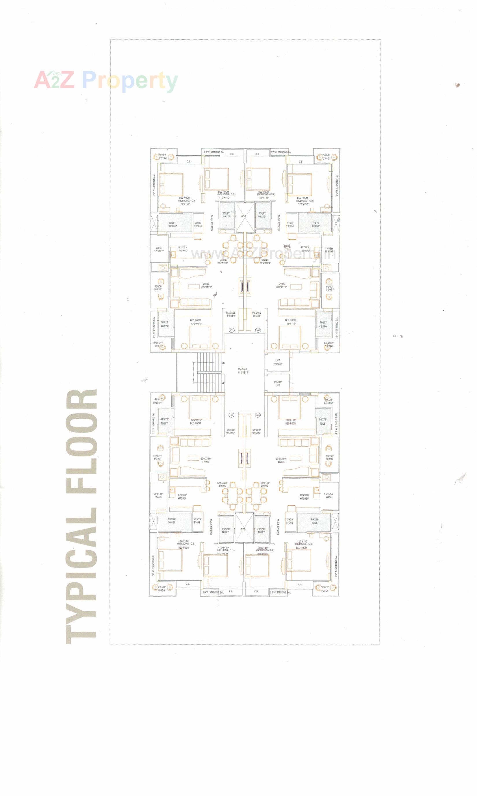 Layout of real estate project Chitrax Silver located at Junagadh, Junagadh, Gujarat