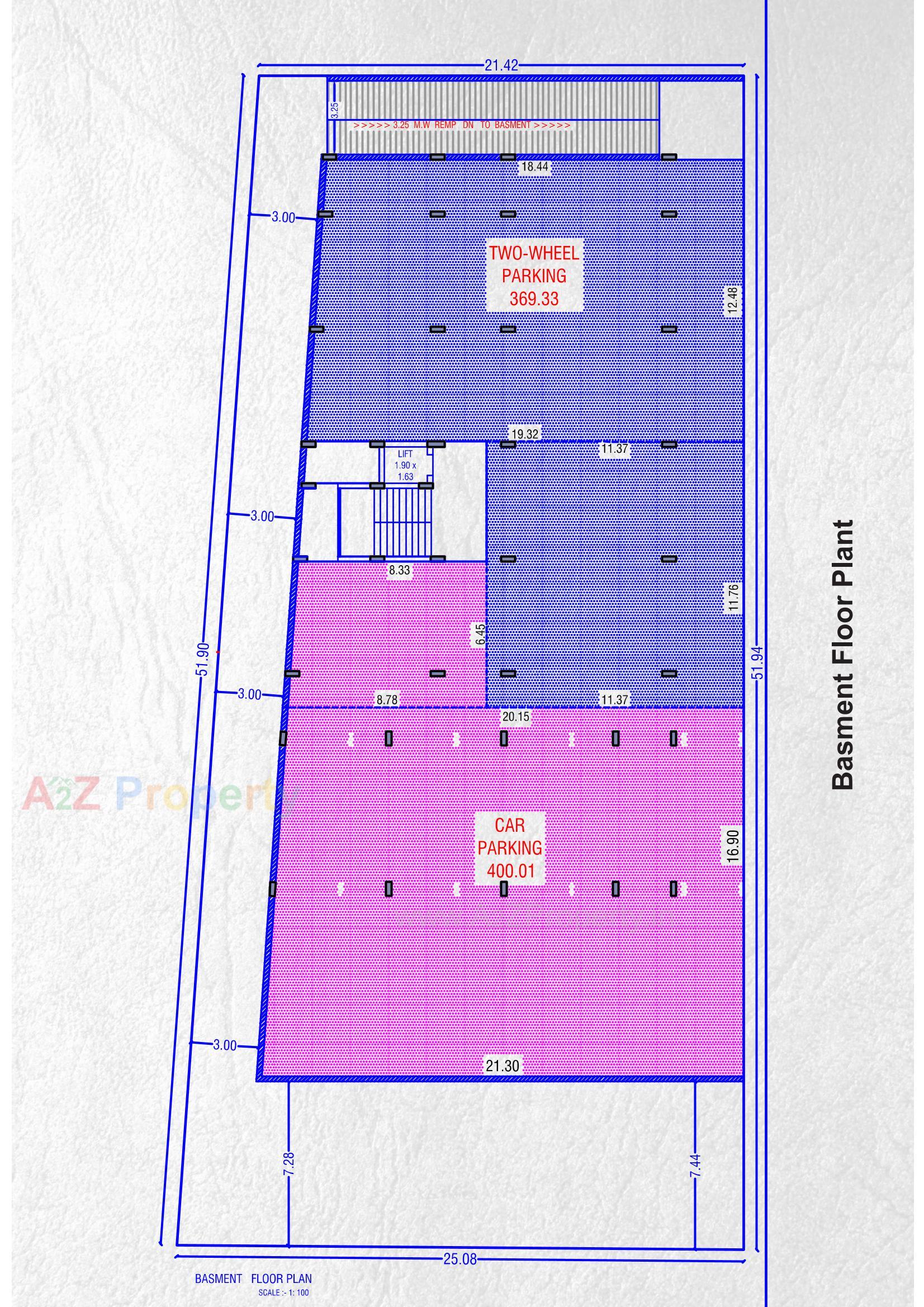 Layout of real estate project Cross Road Mega Mall located at Timbawadi, Junagadh, Gujarat