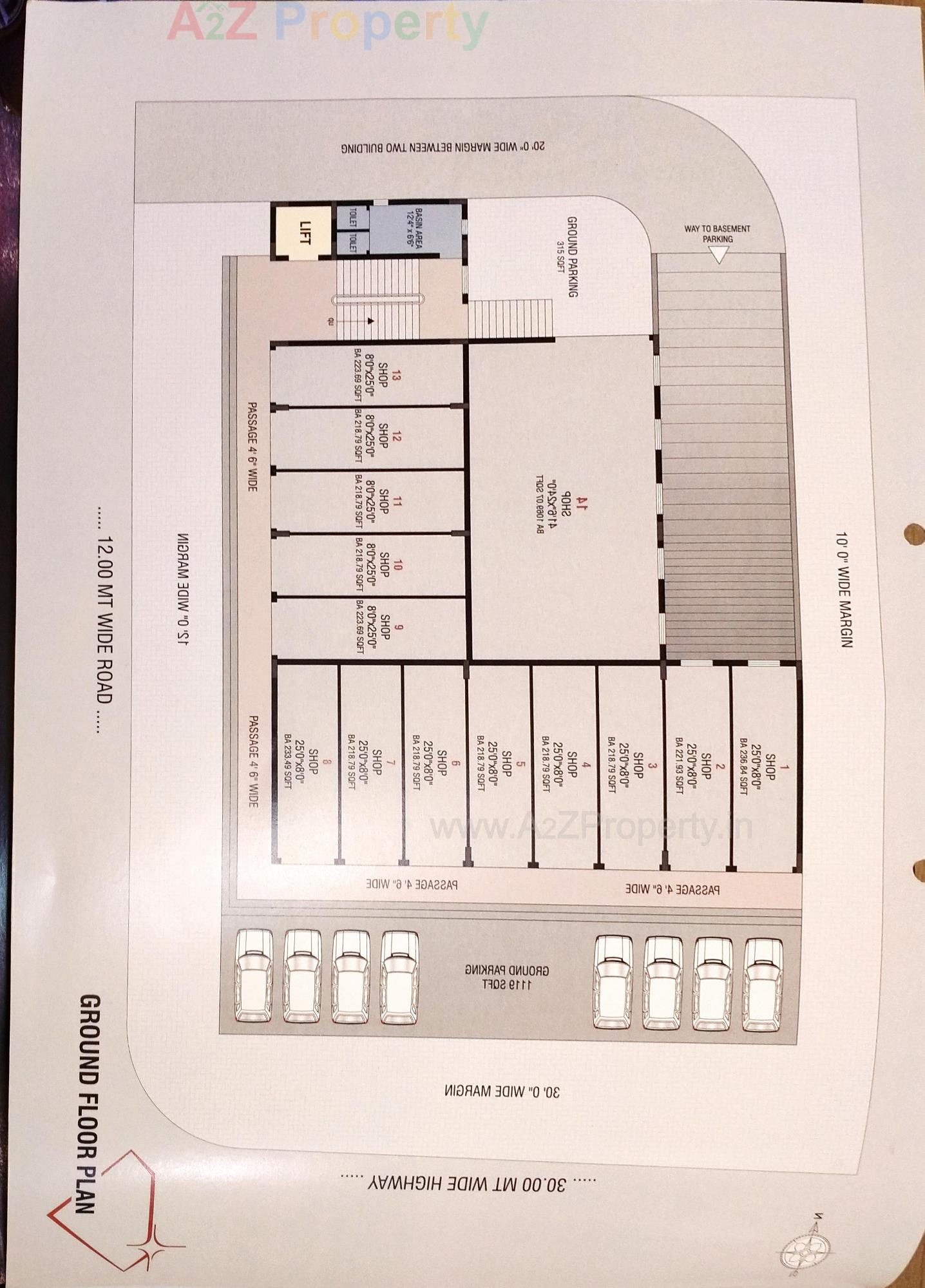 Layout of real estate project Crystal located at Timbawadi, Junagadh, Gujarat