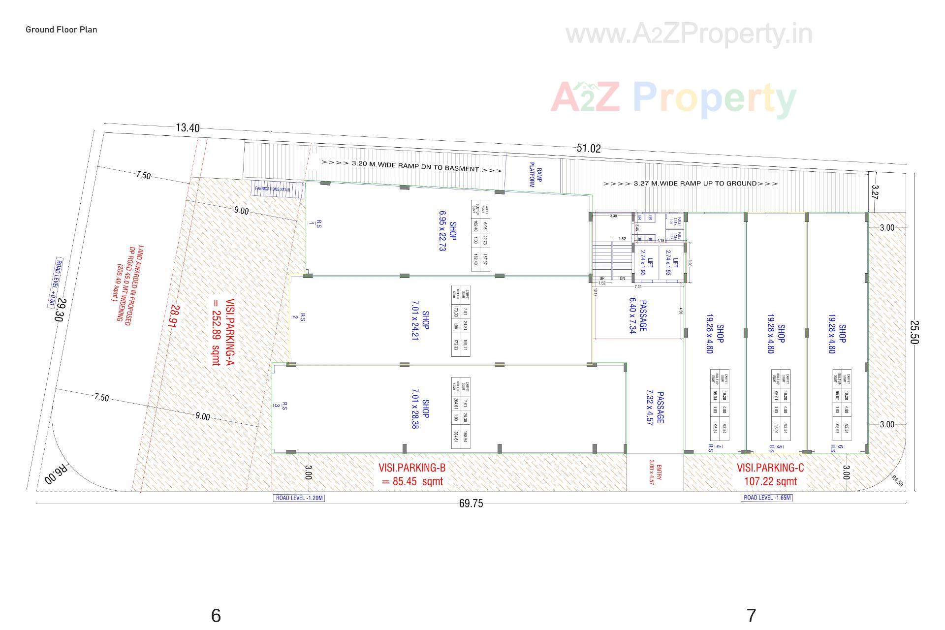 Layout of real estate project Dasaram Prime located at Janjharda, Junagadh, Gujarat
