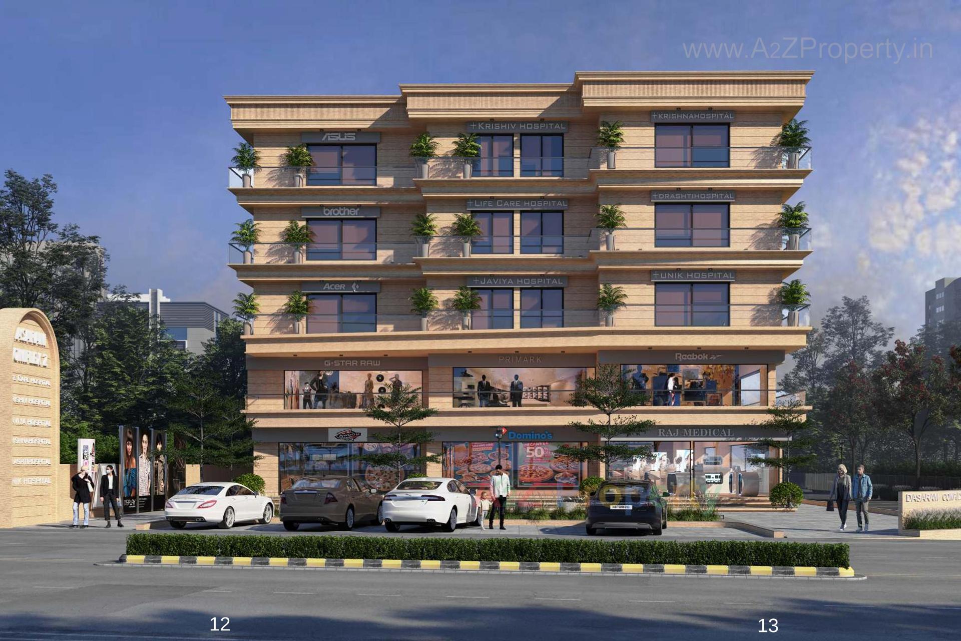 3D Elevation of real estate project Dasaram Prime located at Janjharda, Junagadh, Gujarat