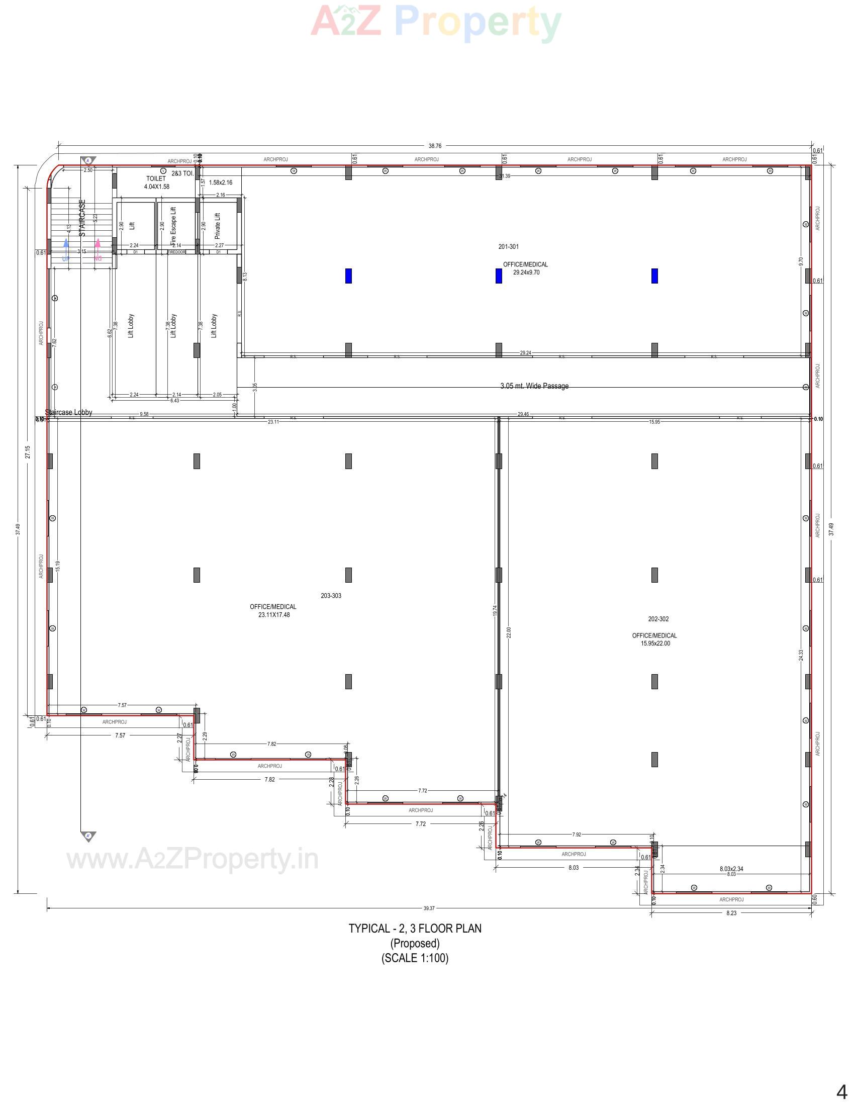 Layout of real estate project Dasaram Prime located at Chobari, Junagadh, Gujarat