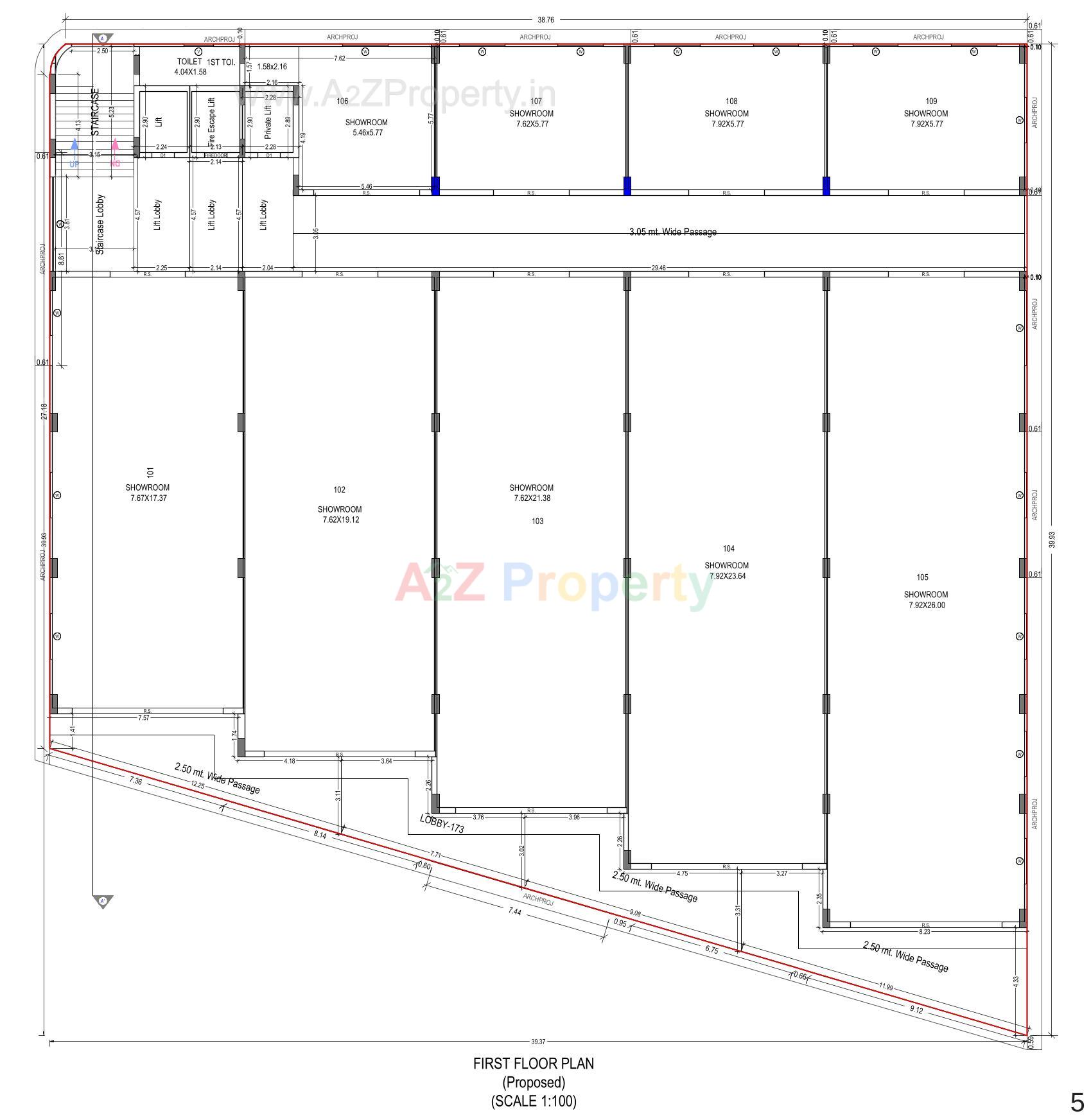 Layout of real estate project Dasaram Prime located at Chobari, Junagadh, Gujarat