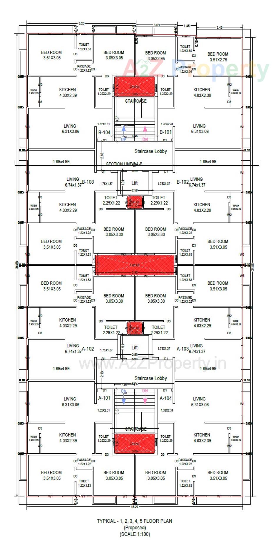 Layout of real estate project Dwarika Platinum located at Joshipura, Junagadh, Gujarat