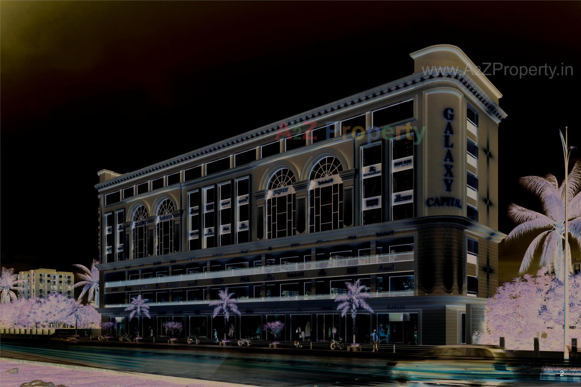 3D Elevation of real estate project Galaxy Capital located at Chobari, Junagadh, Gujarat