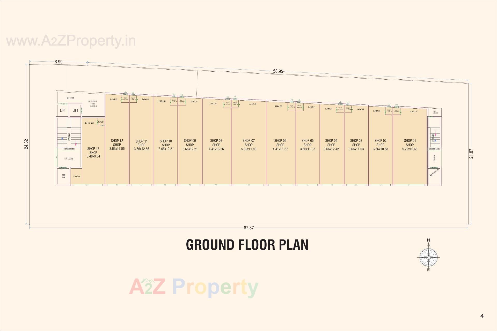 Layout of real estate project Galaxy Capital located at Chobari, Junagadh, Gujarat