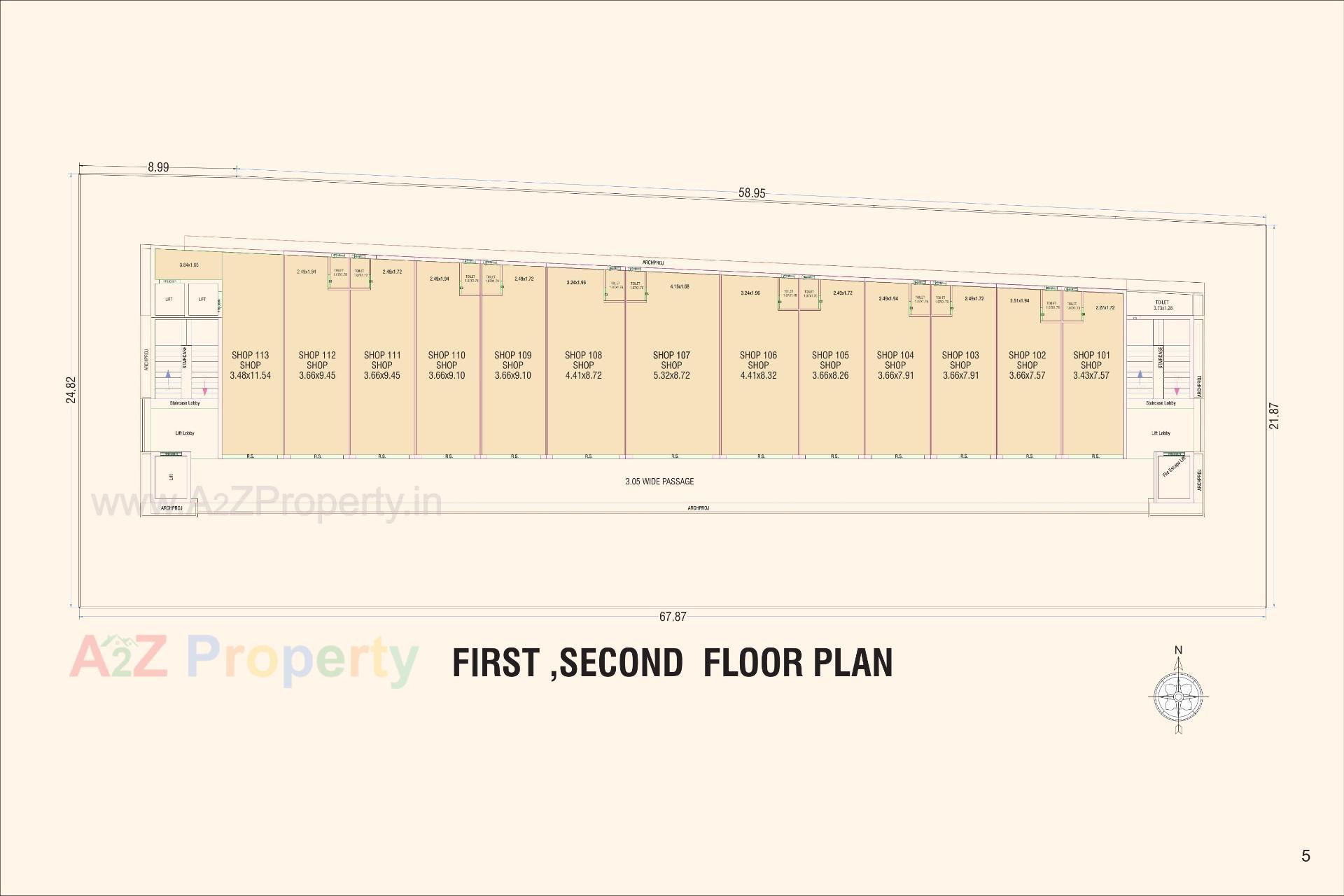 Layout of real estate project Galaxy Capital located at Chobari, Junagadh, Gujarat