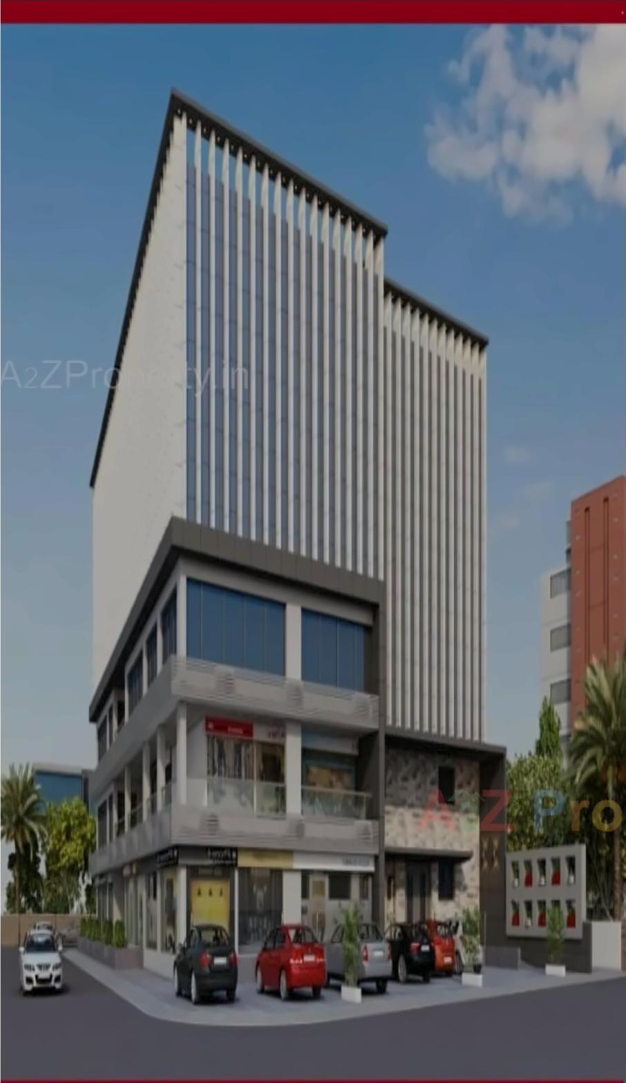 3D Elevation of real estate project Girnar Medicare located at Zanzarda, Junagadh, Gujarat