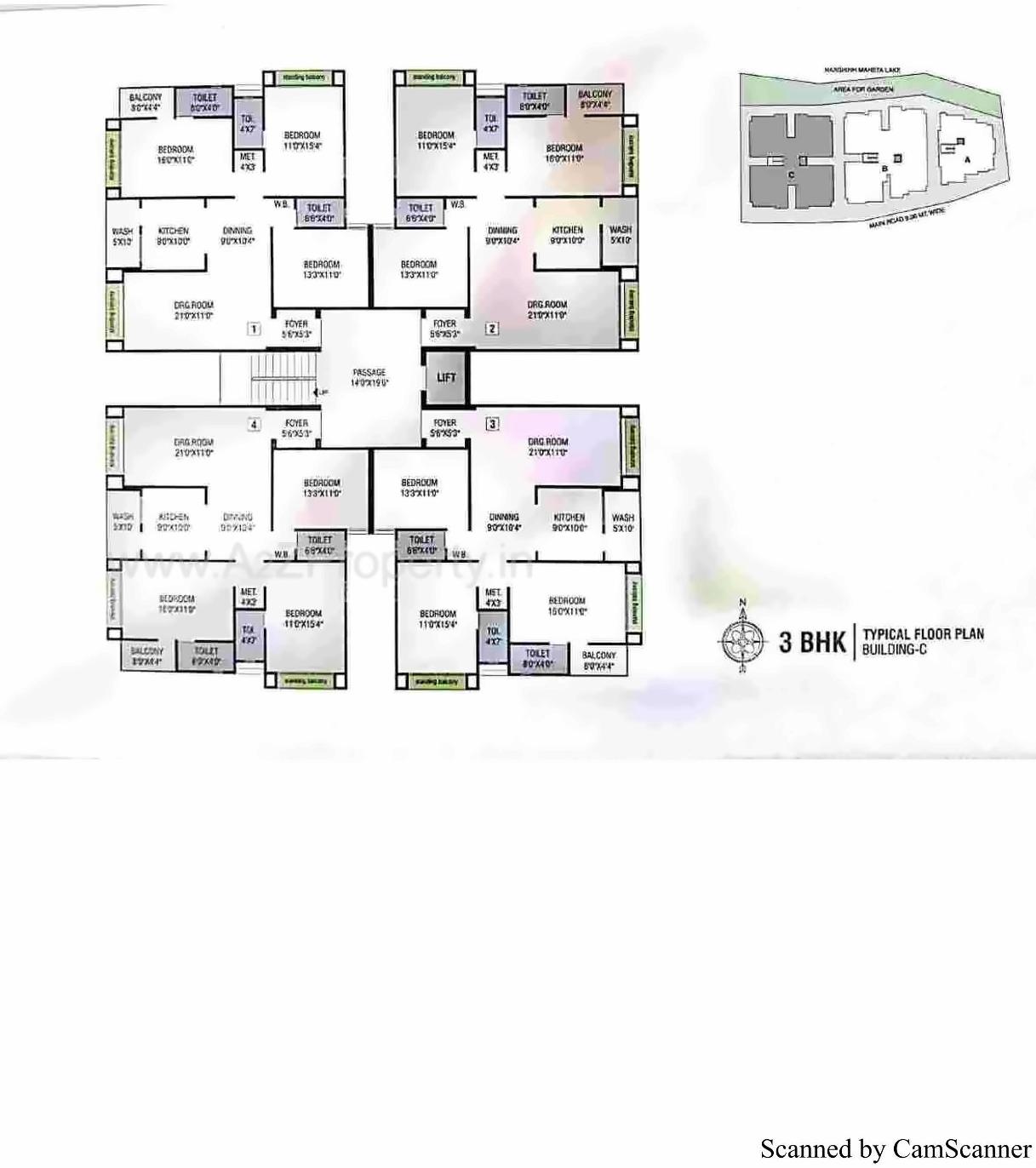 Layout of real estate project Golden Lake Residency located at Junagadh, Junagadh, Gujarat
