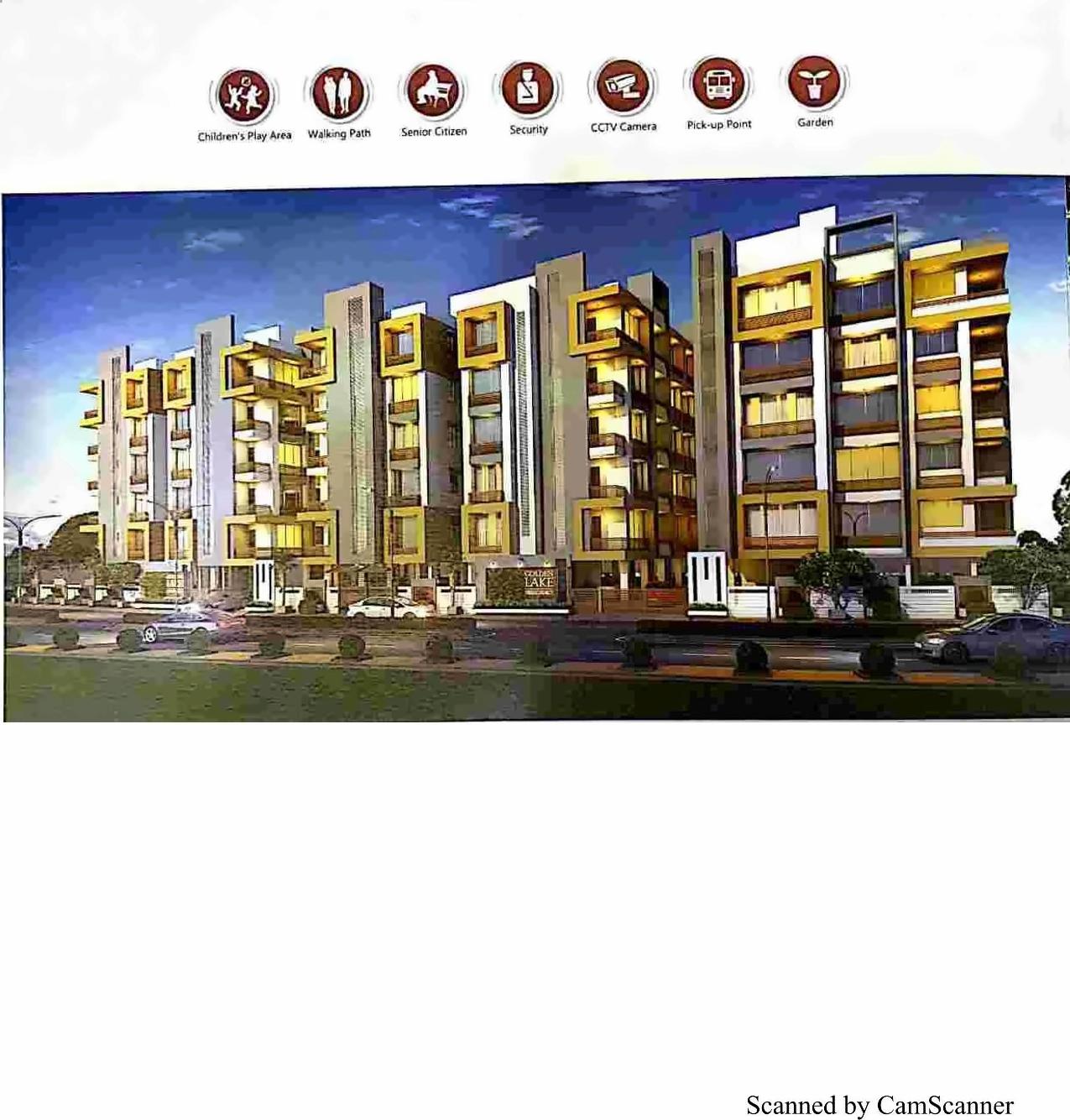 3D Elevation of real estate project Golden Lake Residency located at Junagadh, Junagadh, Gujarat