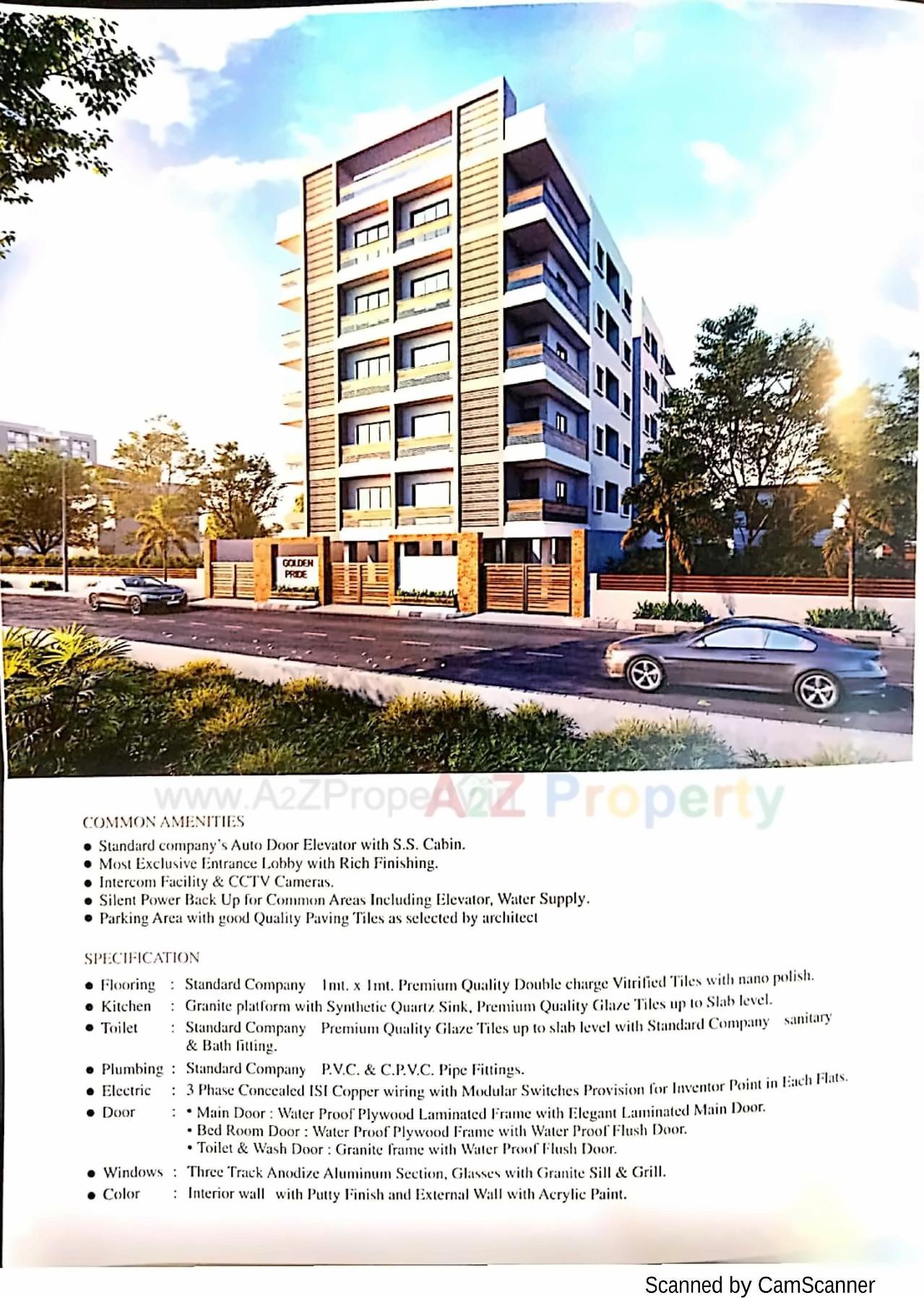 3D Elevation of real estate project Golden Pride located at Junagadh, Junagadh, Gujarat