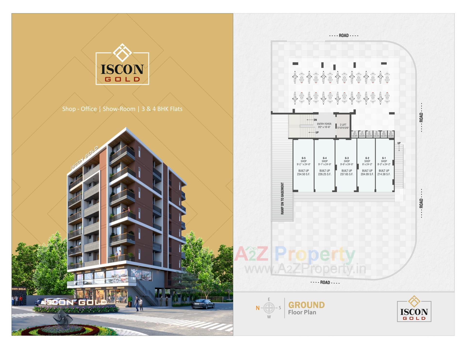Layout of real estate project Iscon Gold located at Junagadh, Junagadh, Gujarat