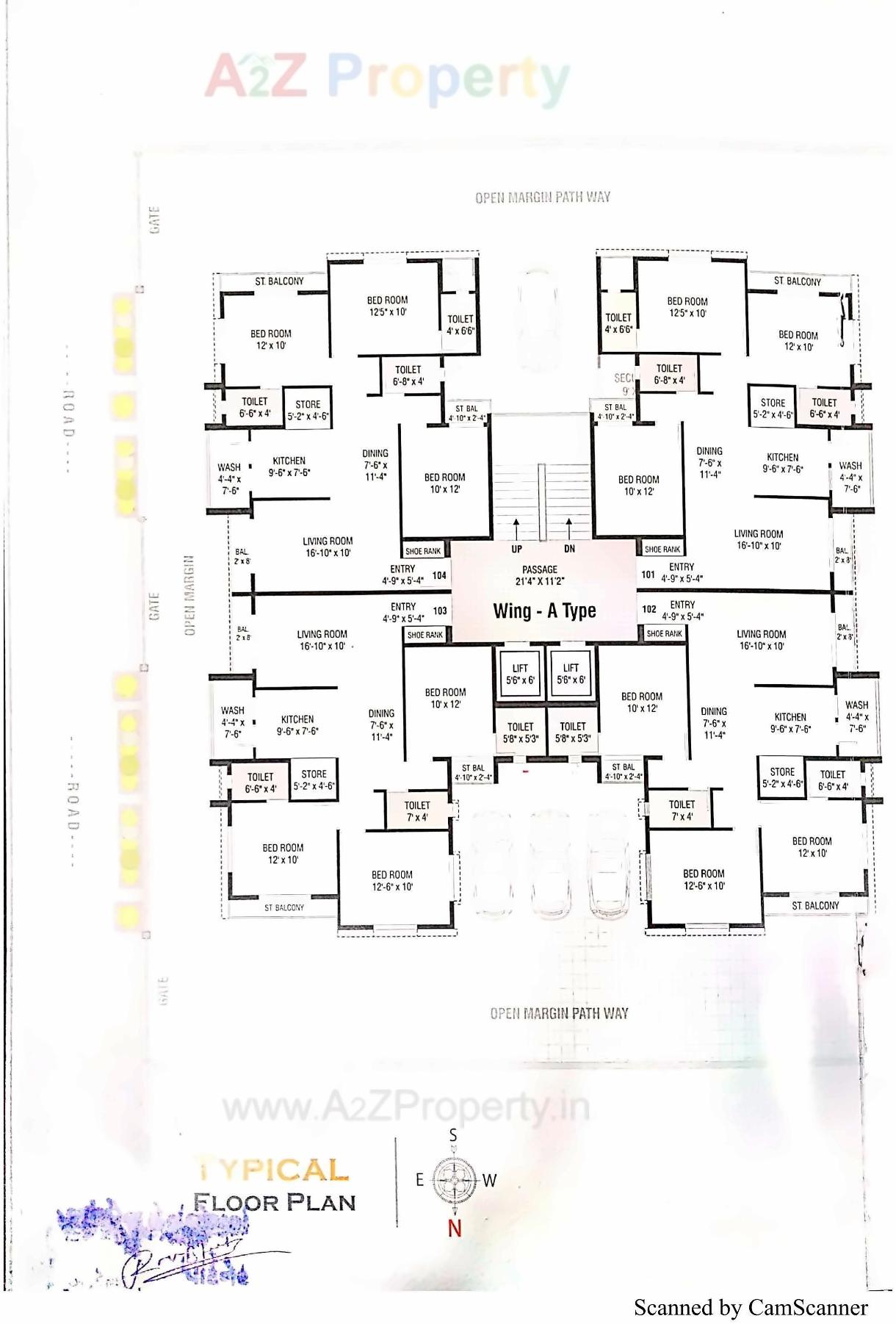 Layout of real estate project Iscon Heights located at Moti-palace-township-1, Junagadh, Gujarat