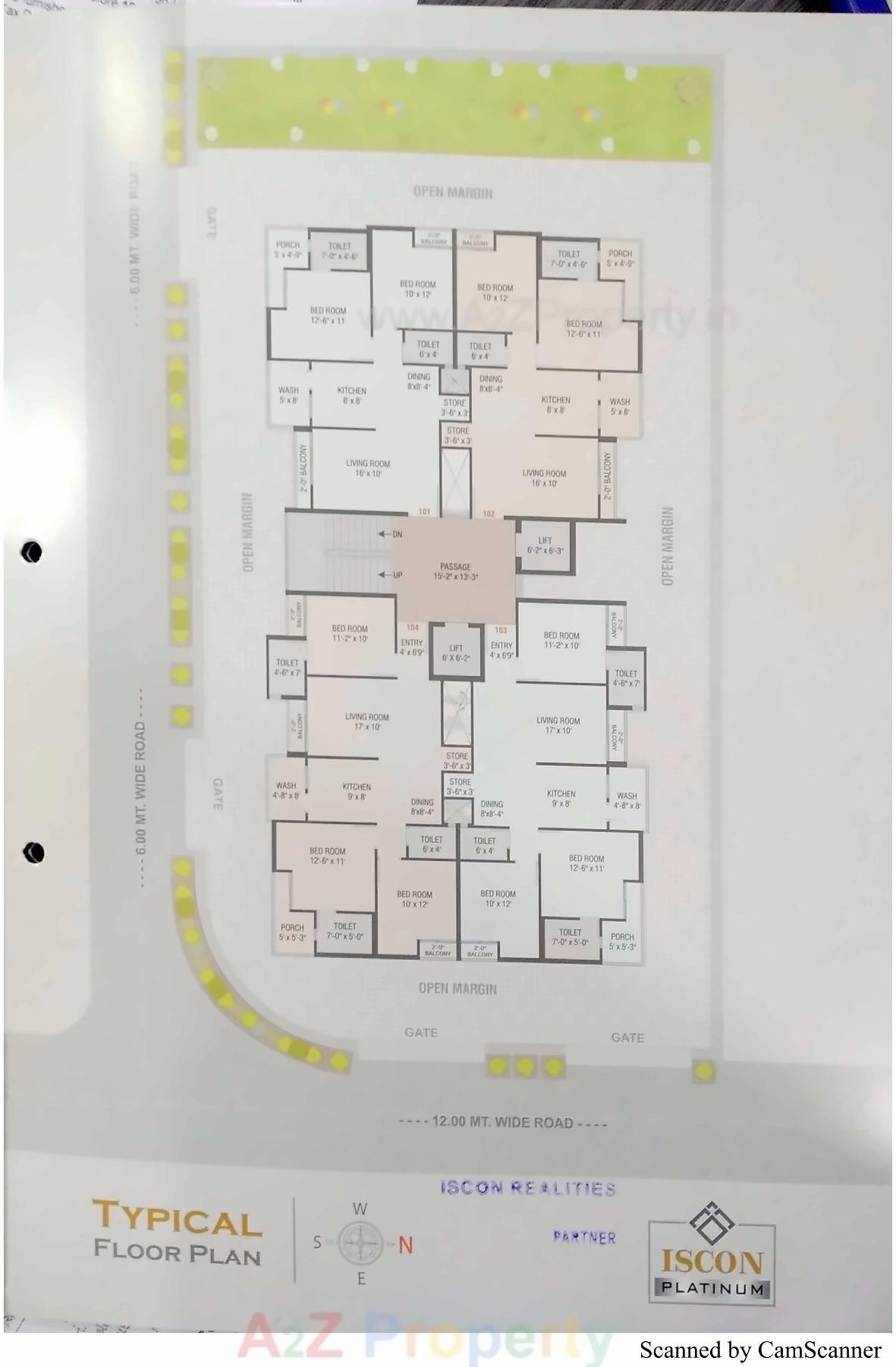 Layout of real estate project Iscon Platinum located at Junagadh, Junagadh, Gujarat