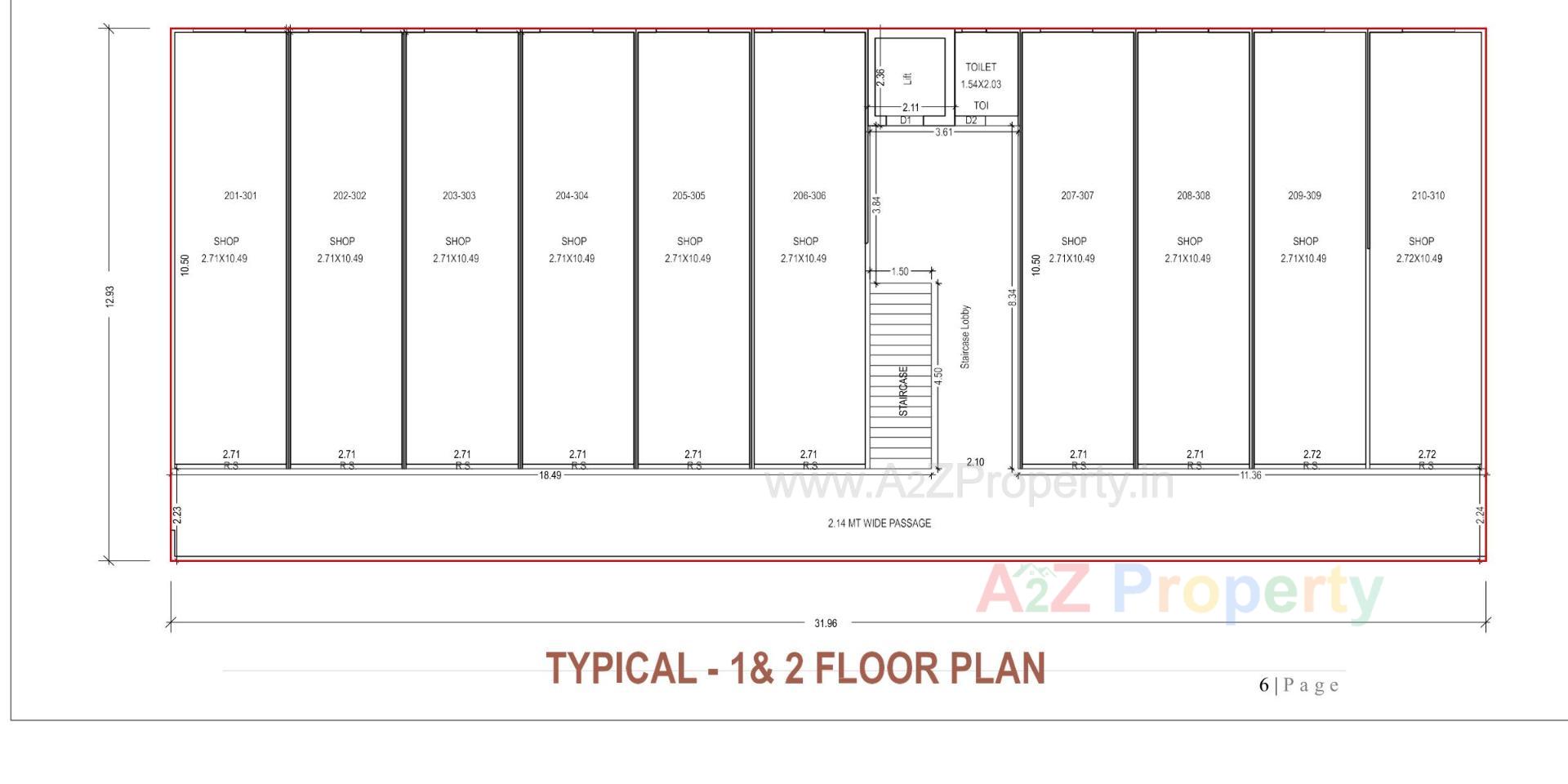 Layout of real estate project Ishaan Plaza located at Timbavadi, Junagadh, Gujarat