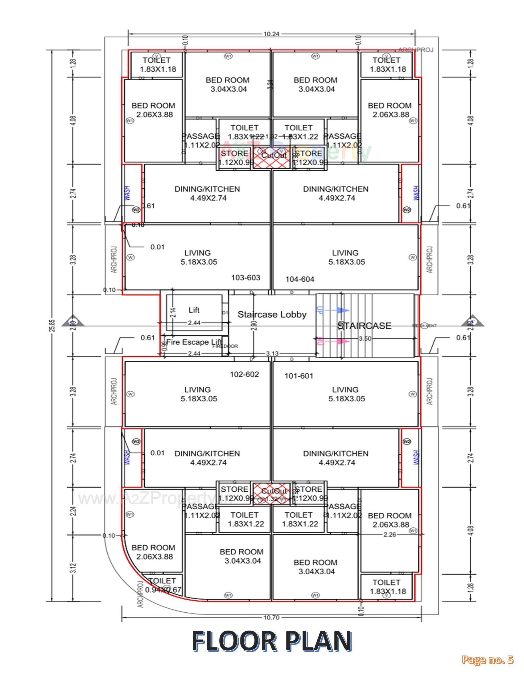 Layout of real estate project Iskcon Prime located at Timbavadi, Junagadh, Gujarat