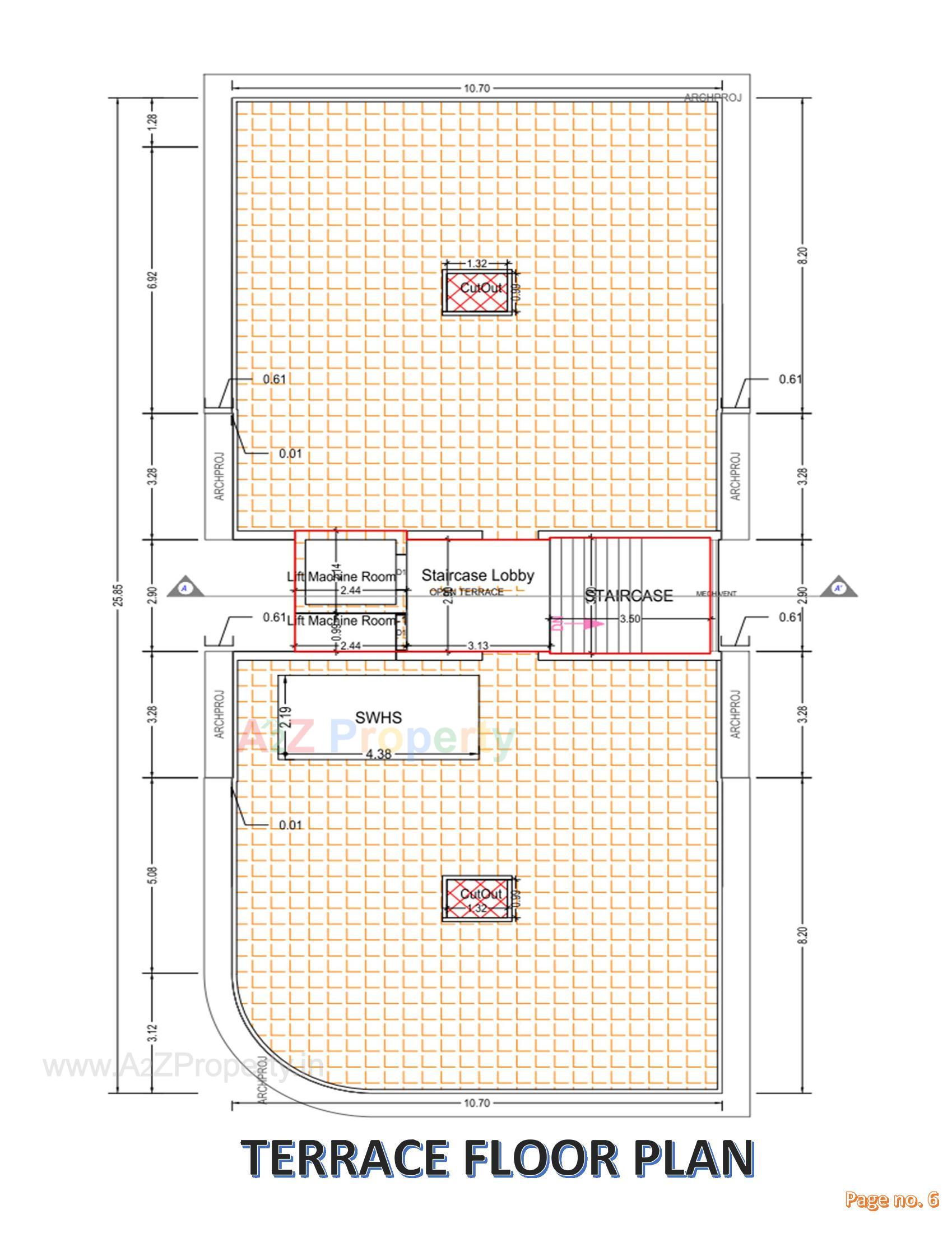 Layout of real estate project Iskcon Prime located at Timbavadi, Junagadh, Gujarat