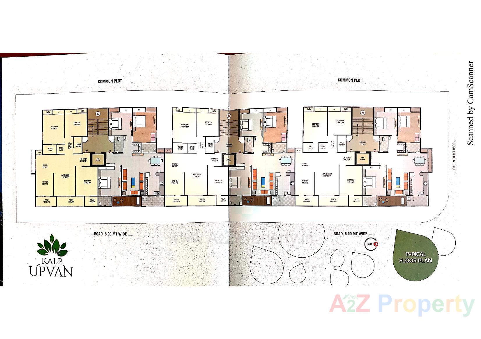Layout of real estate project Kalp Upvan located at Zanzarda, Junagadh, Gujarat