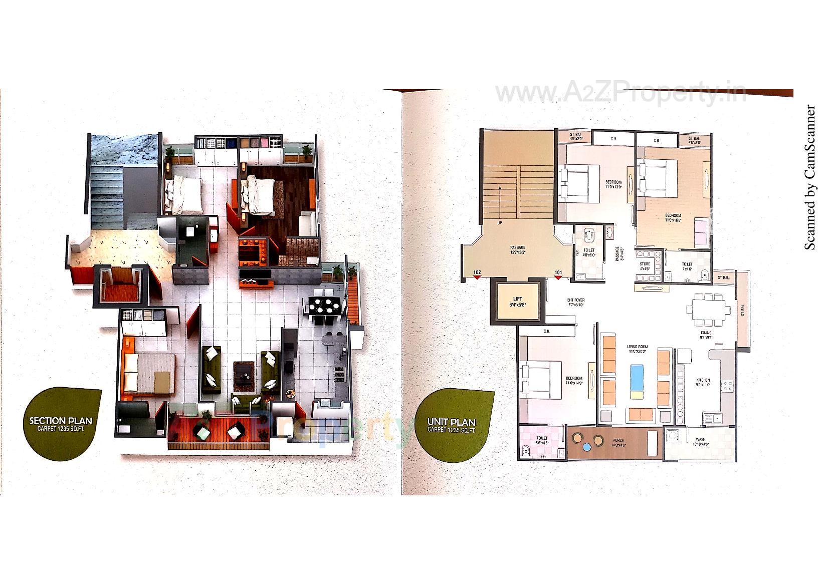 Layout of real estate project Kalp Upvan located at Zanzarda, Junagadh, Gujarat