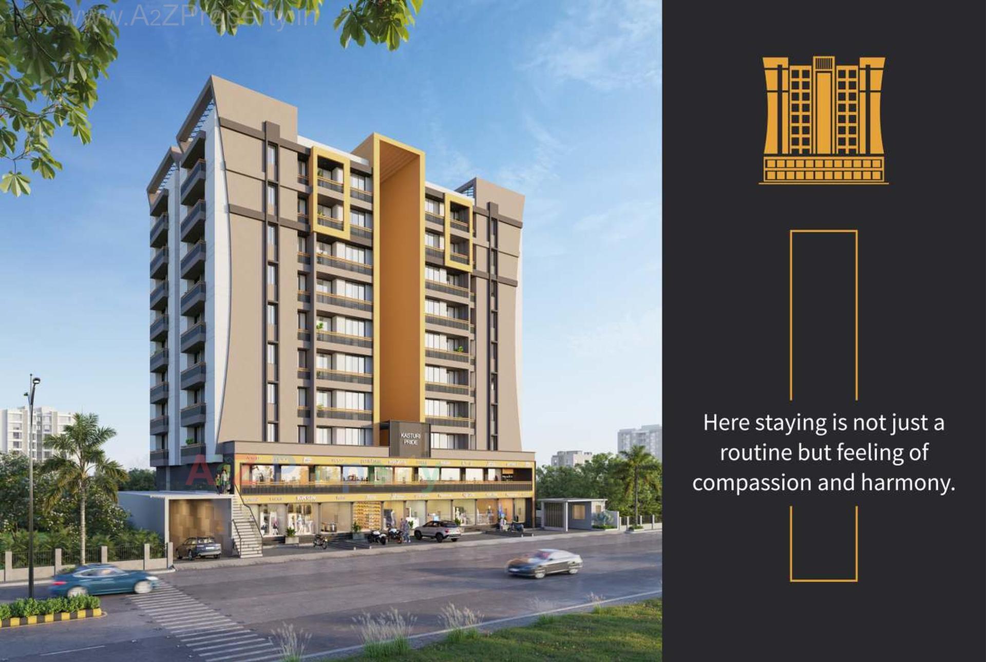 3D Elevation of real estate project Kasturi Pride located at Junagadh, Junagadh, Gujarat