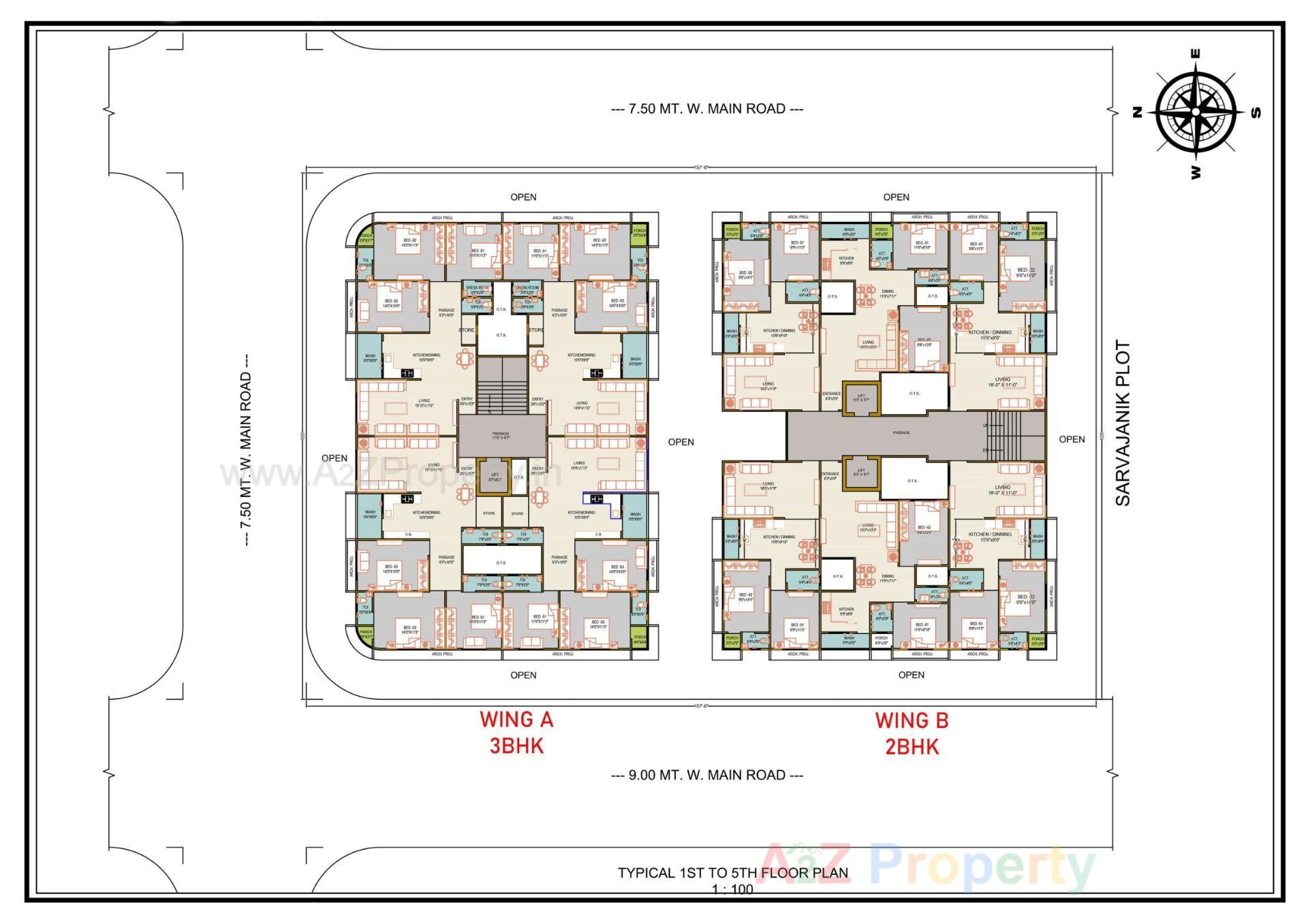 Layout of real estate project Madhuvan located at Zanzarda, Junagadh, Gujarat
