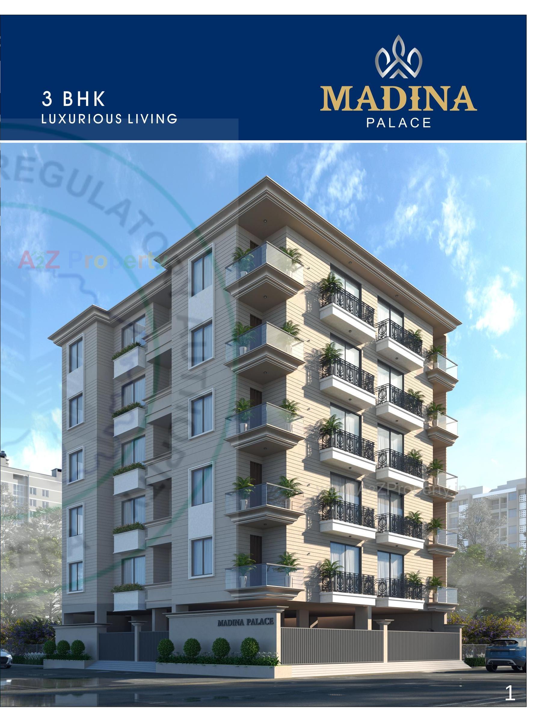 3D Elevation of real estate project Madina Palace located at Junagadh, Junagadh, Gujarat