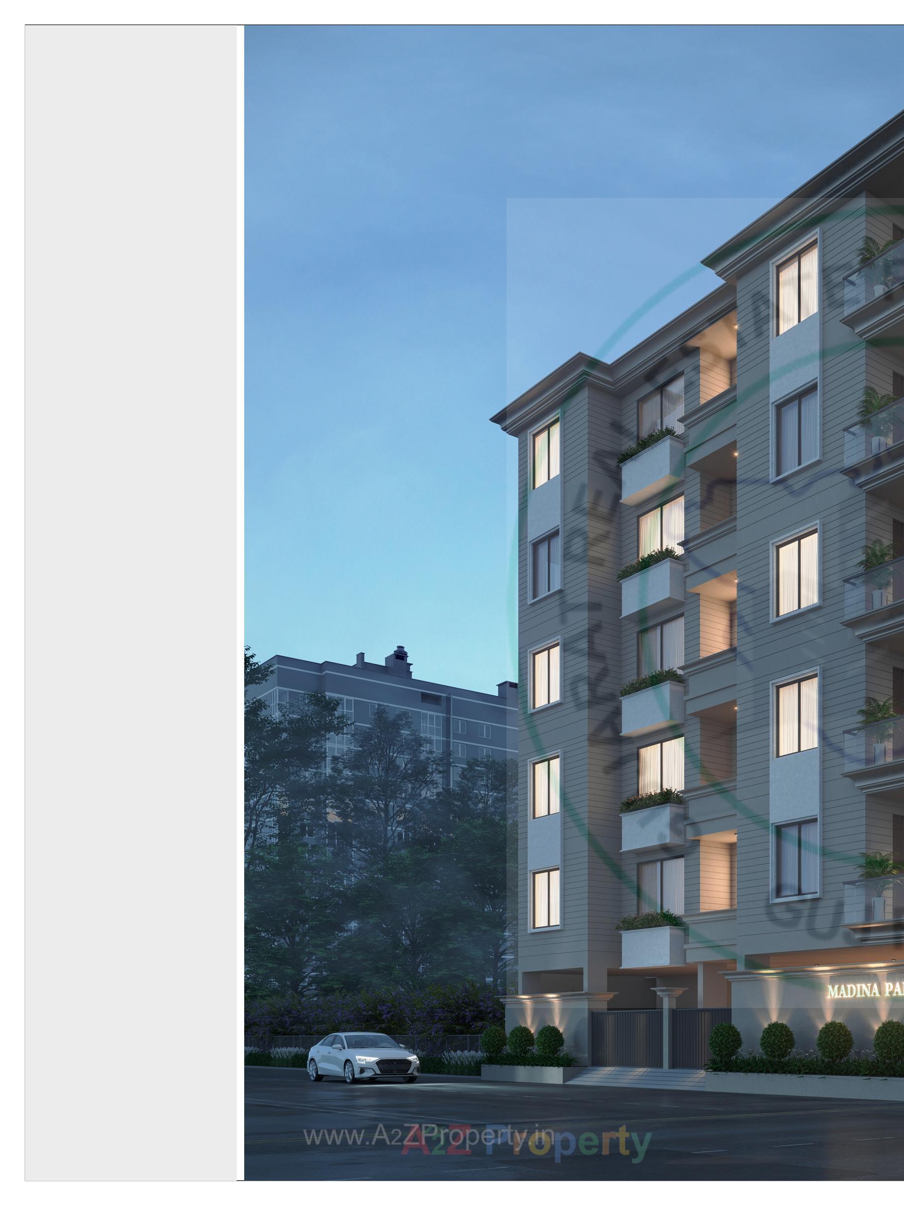 3D Elevation of real estate project Madina Palace located at Junagadh, Junagadh, Gujarat