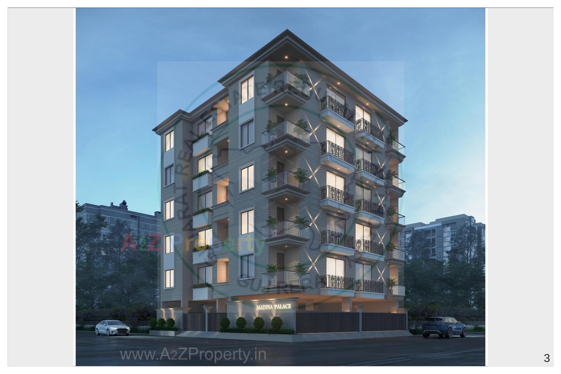 3D Elevation of real estate project Madina Palace located at Junagadh, Junagadh, Gujarat