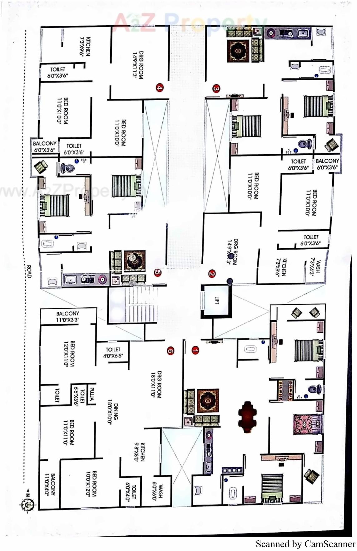 Layout of real estate project Mahadev located at Joshipura, Junagadh, Gujarat