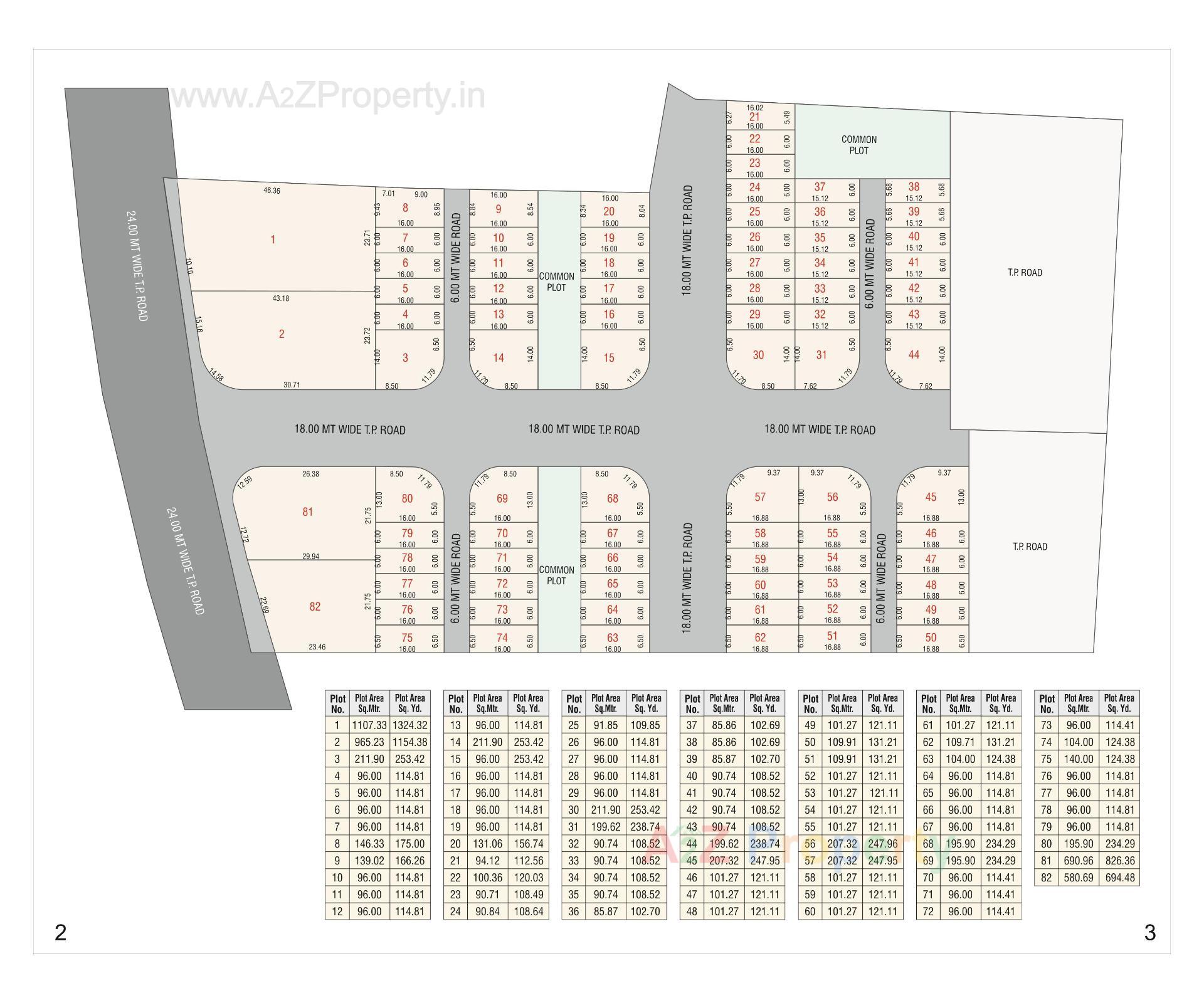 Layout of real estate project Murlidhar Township located at Khamdhrol, Junagadh, Gujarat