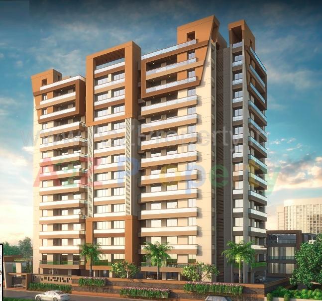 3D Elevation of real estate project Noble Crown located at Junagadh, Junagadh, Gujarat