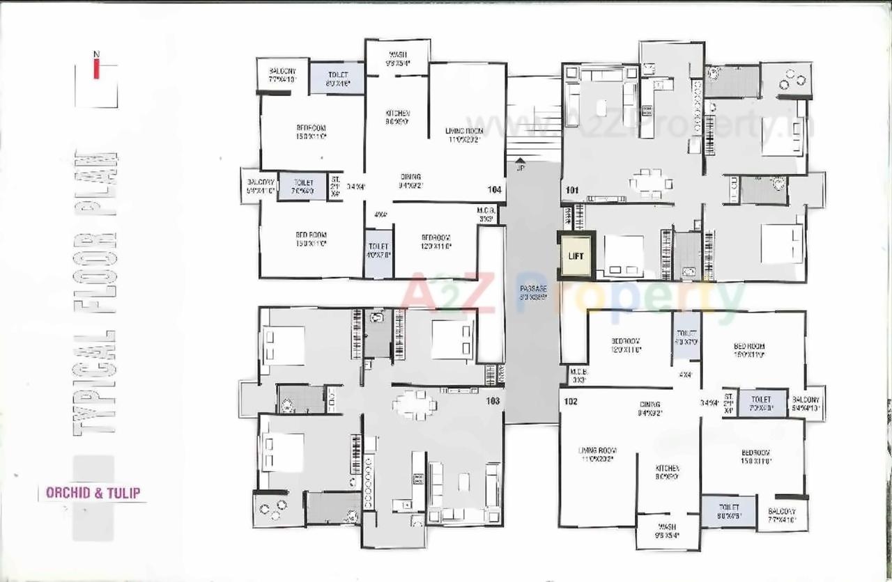 Layout of real estate project Noble Flora located at Junagadh, Junagadh, Gujarat