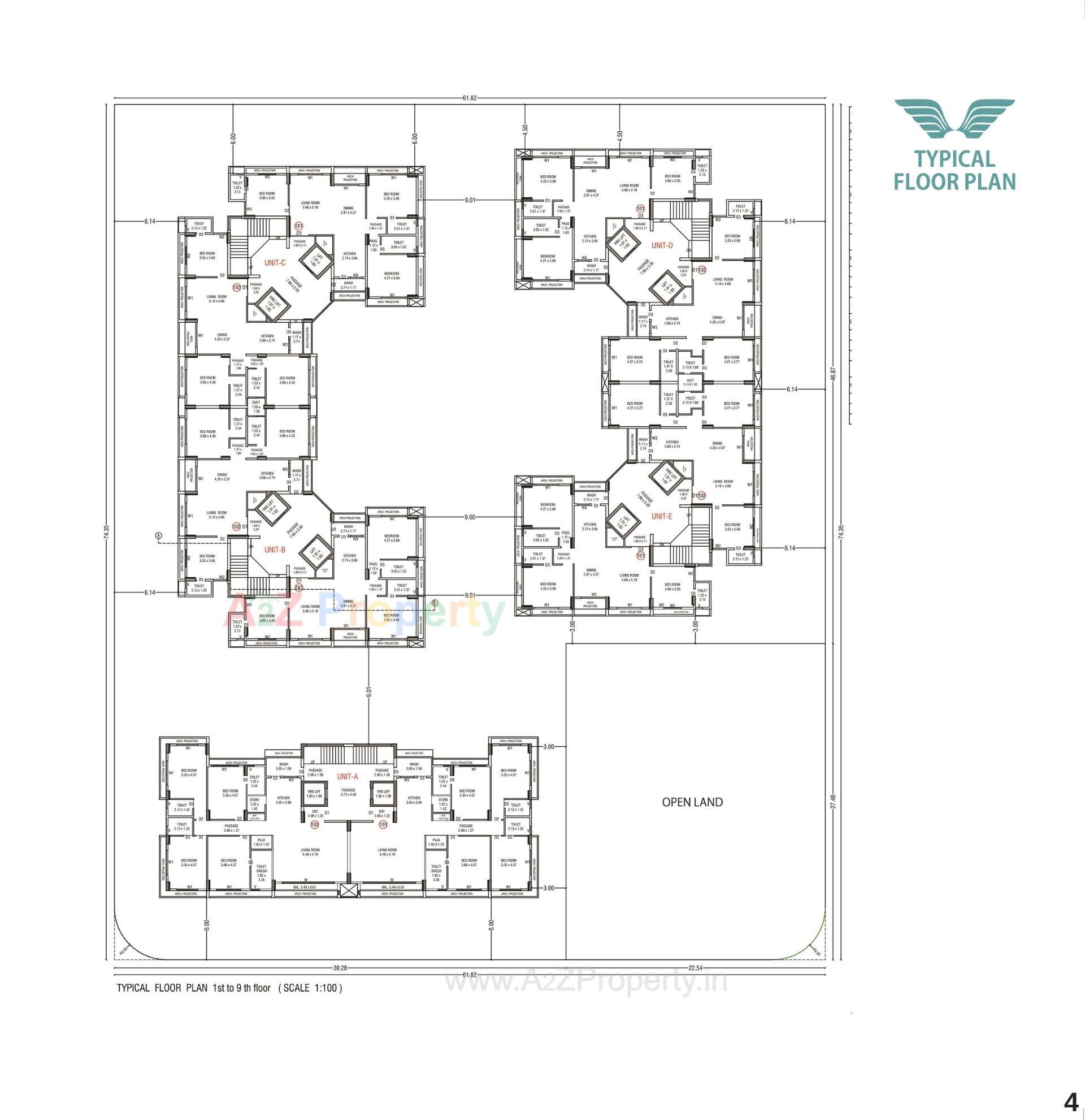 Layout of real estate project Noble Paradise located at Junagadh, Junagadh, Gujarat