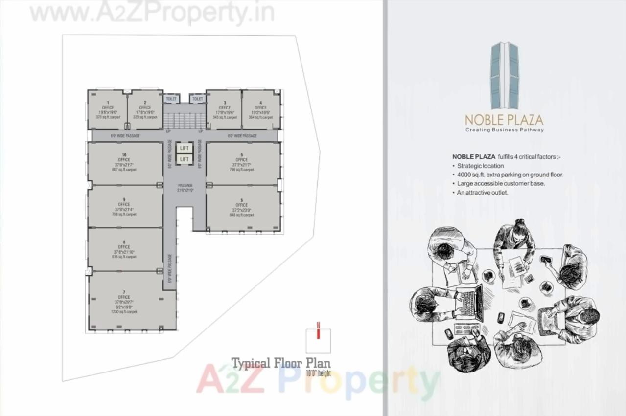 Layout of real estate project Noble Plaza located at Junagadh, Junagadh, Gujarat
