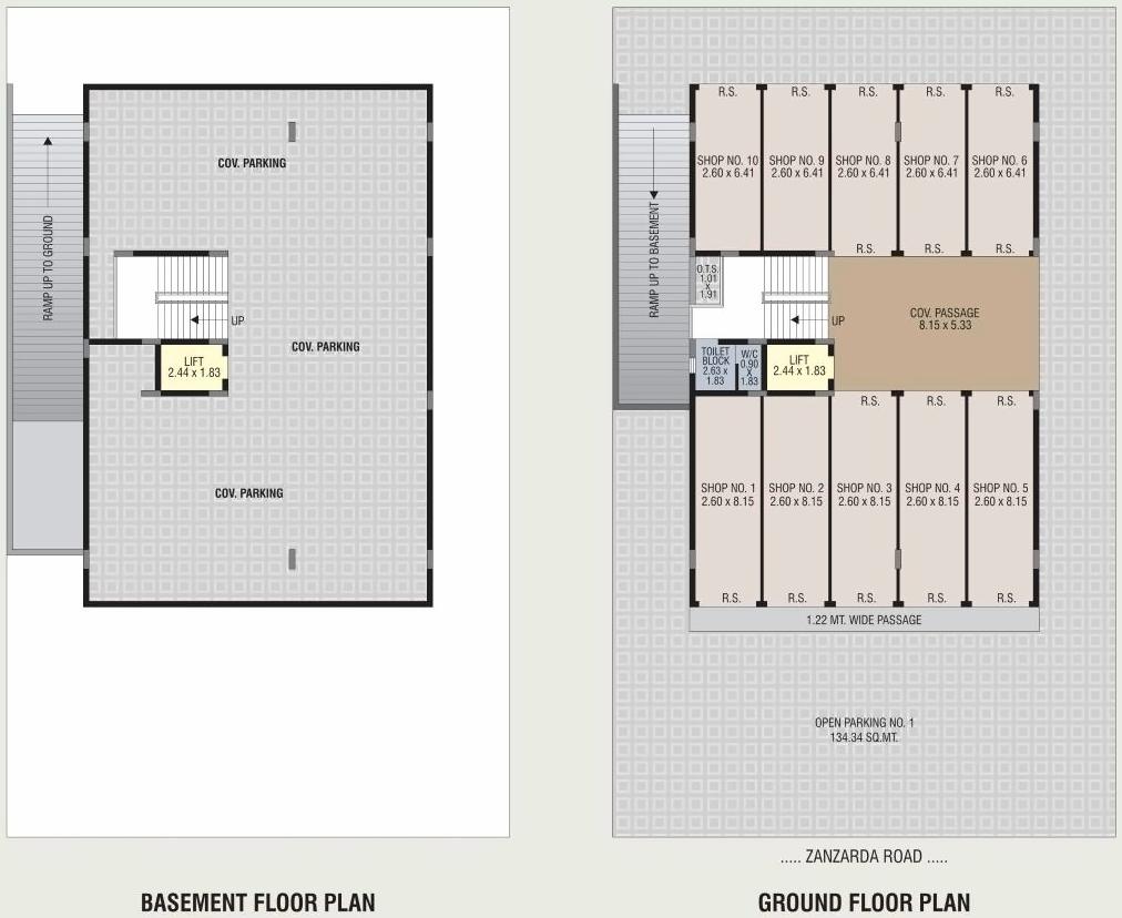 Layout of real estate project Om Arcade located at Zanzarda, Junagadh, Gujarat