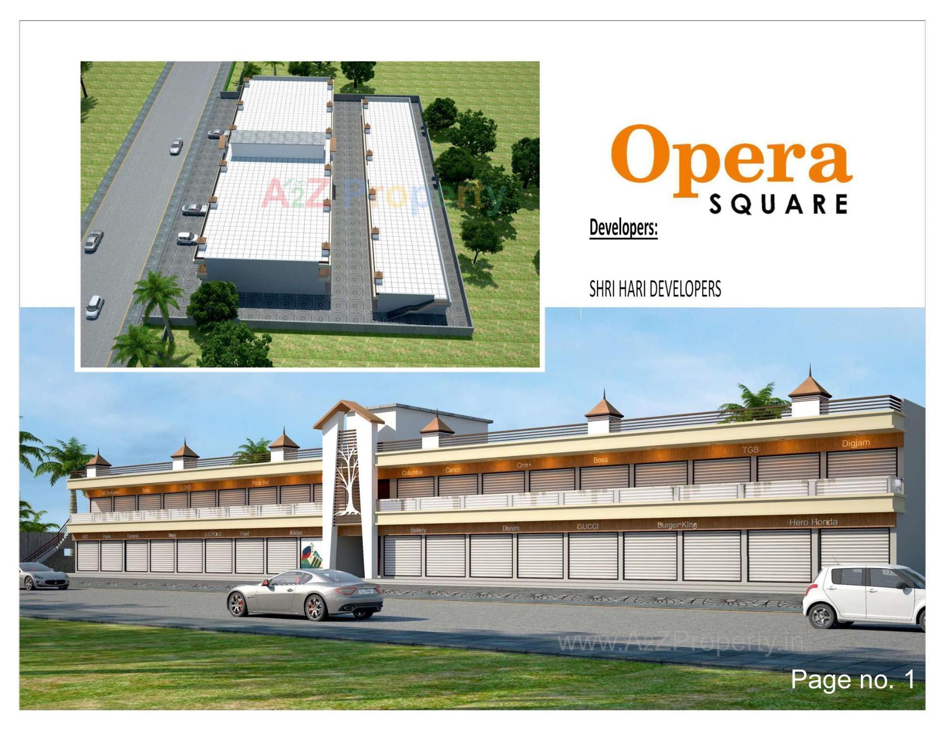 3D Elevation of real estate project Opera Square located at Sabalpur, Junagadh, Gujarat